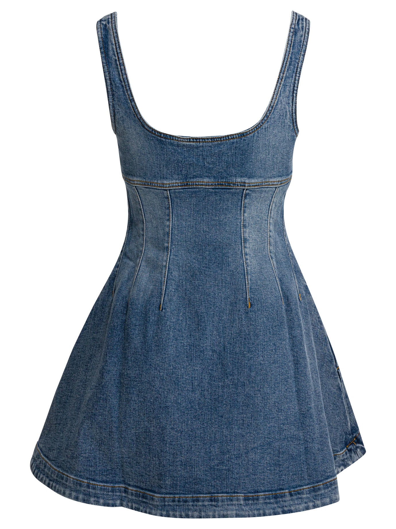Self-portrait Denim Flared Dress