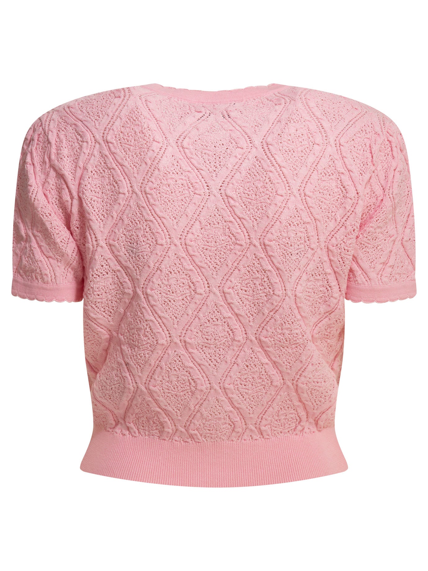 Self-portrait Woven Knit Cardigan