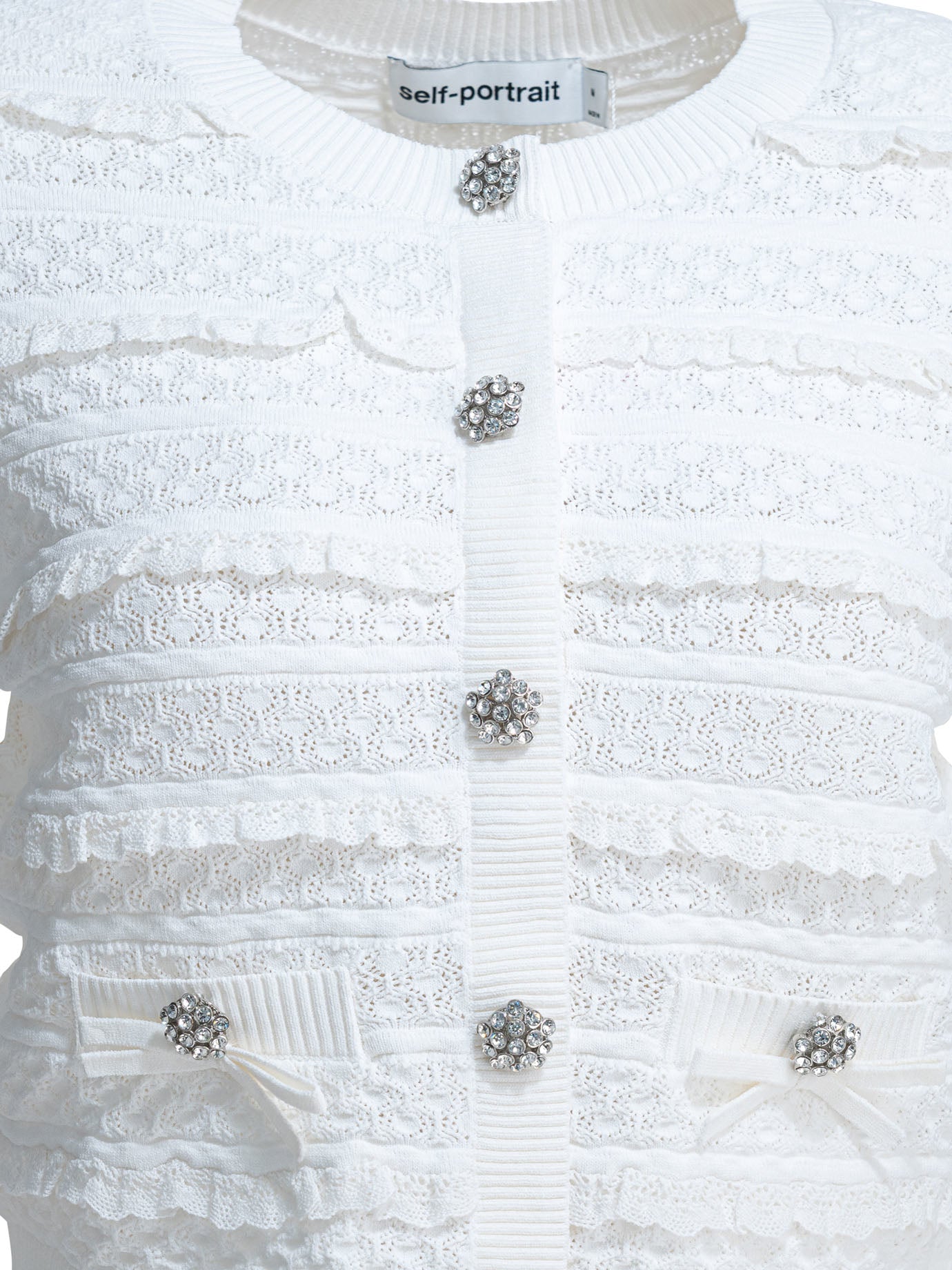 Self-portrait Woven Knit Cardigan