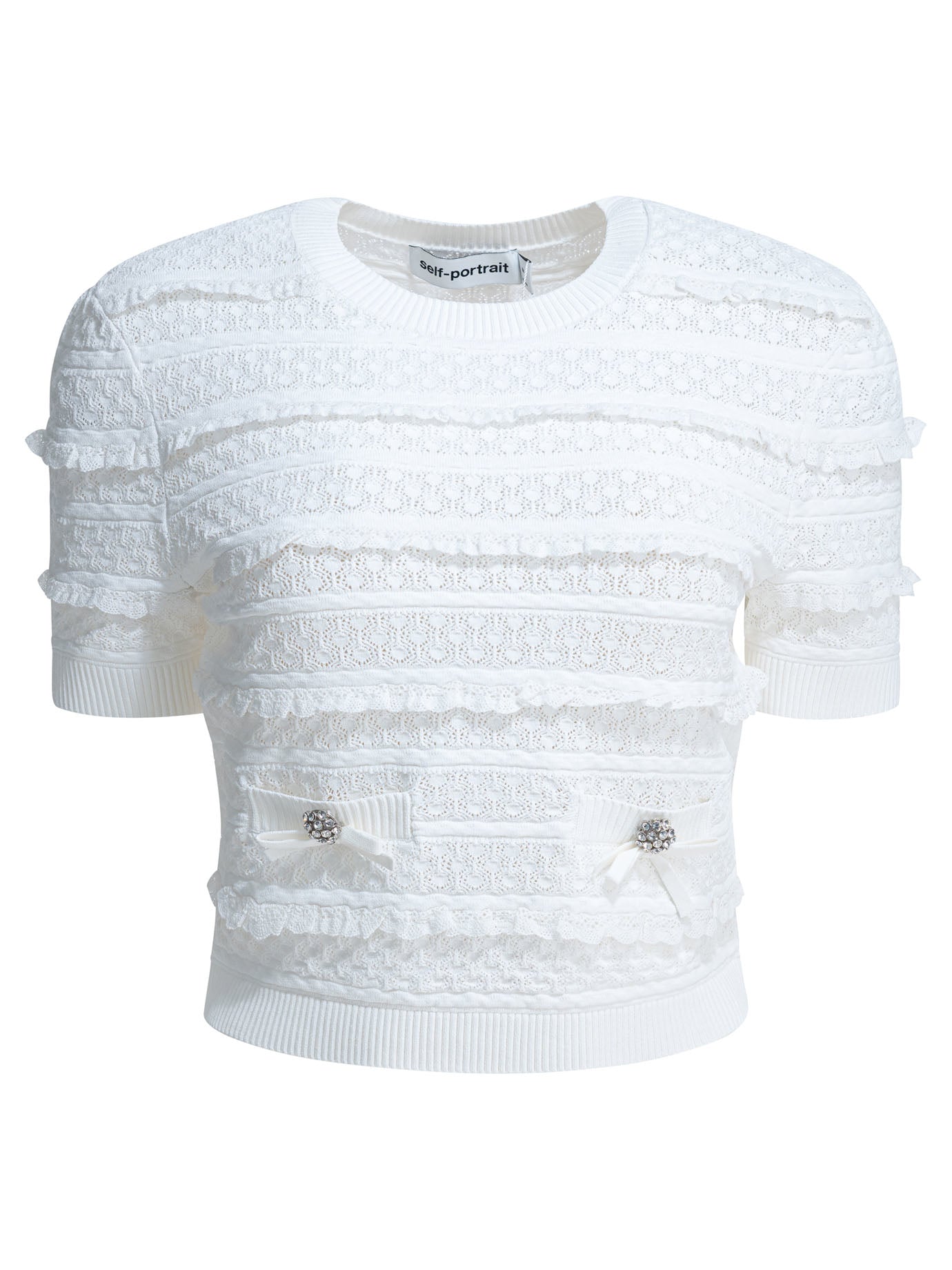 Self-portrait Knitted Crew Neck Sweater