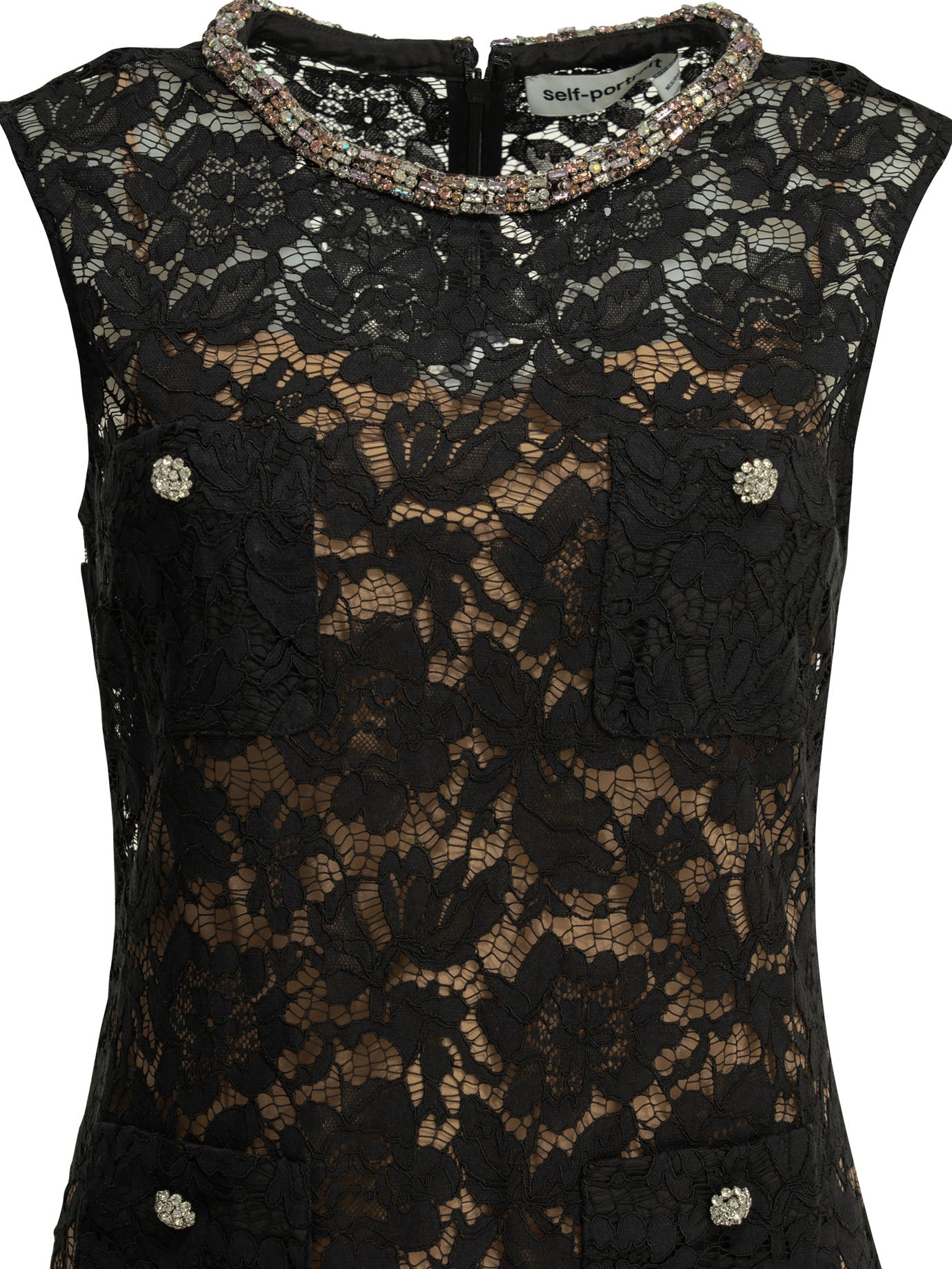 Self-portrait Embroidered Short Dress