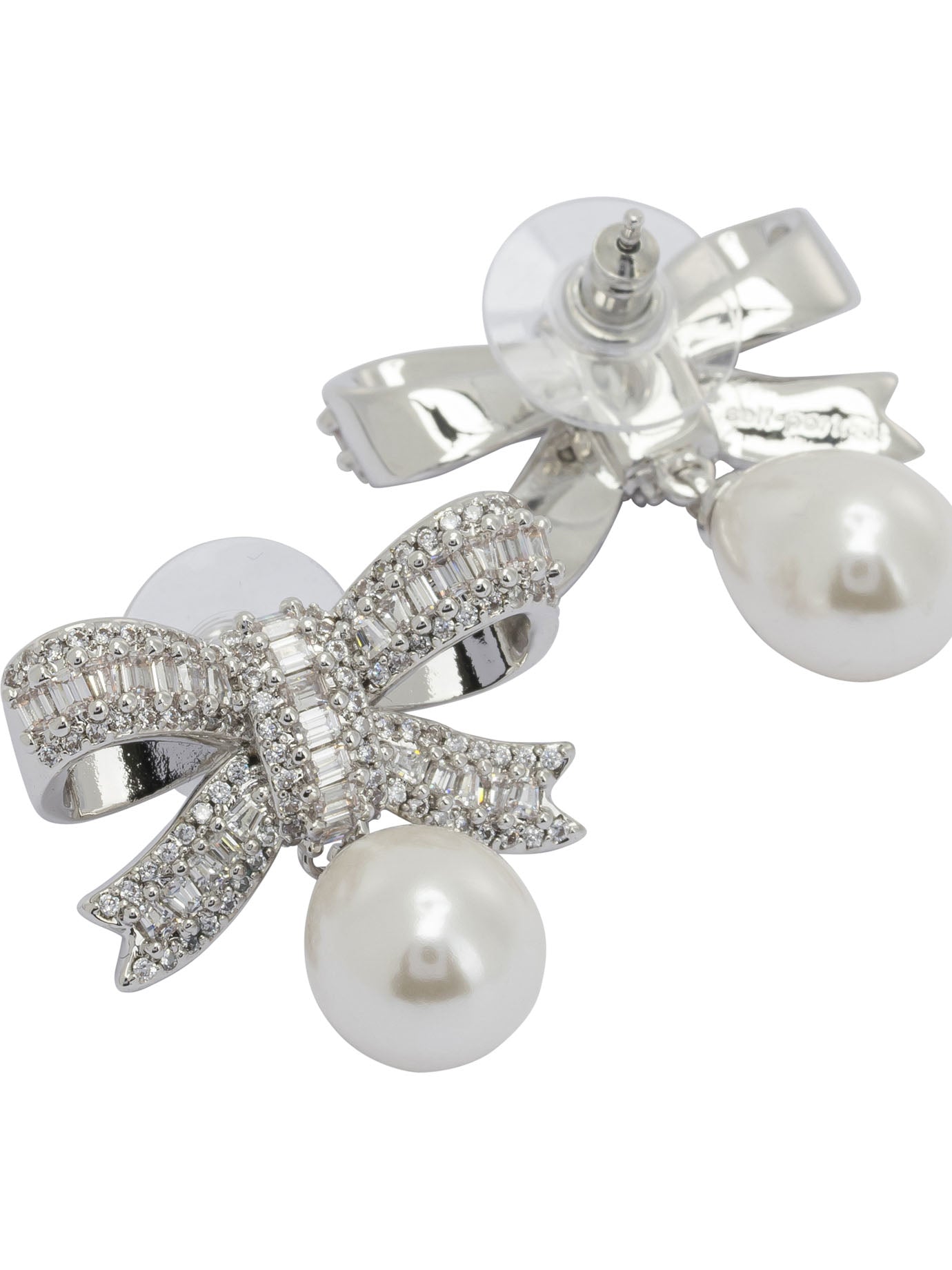 Self-portrait Drop Earrings With Pearls And Crystals