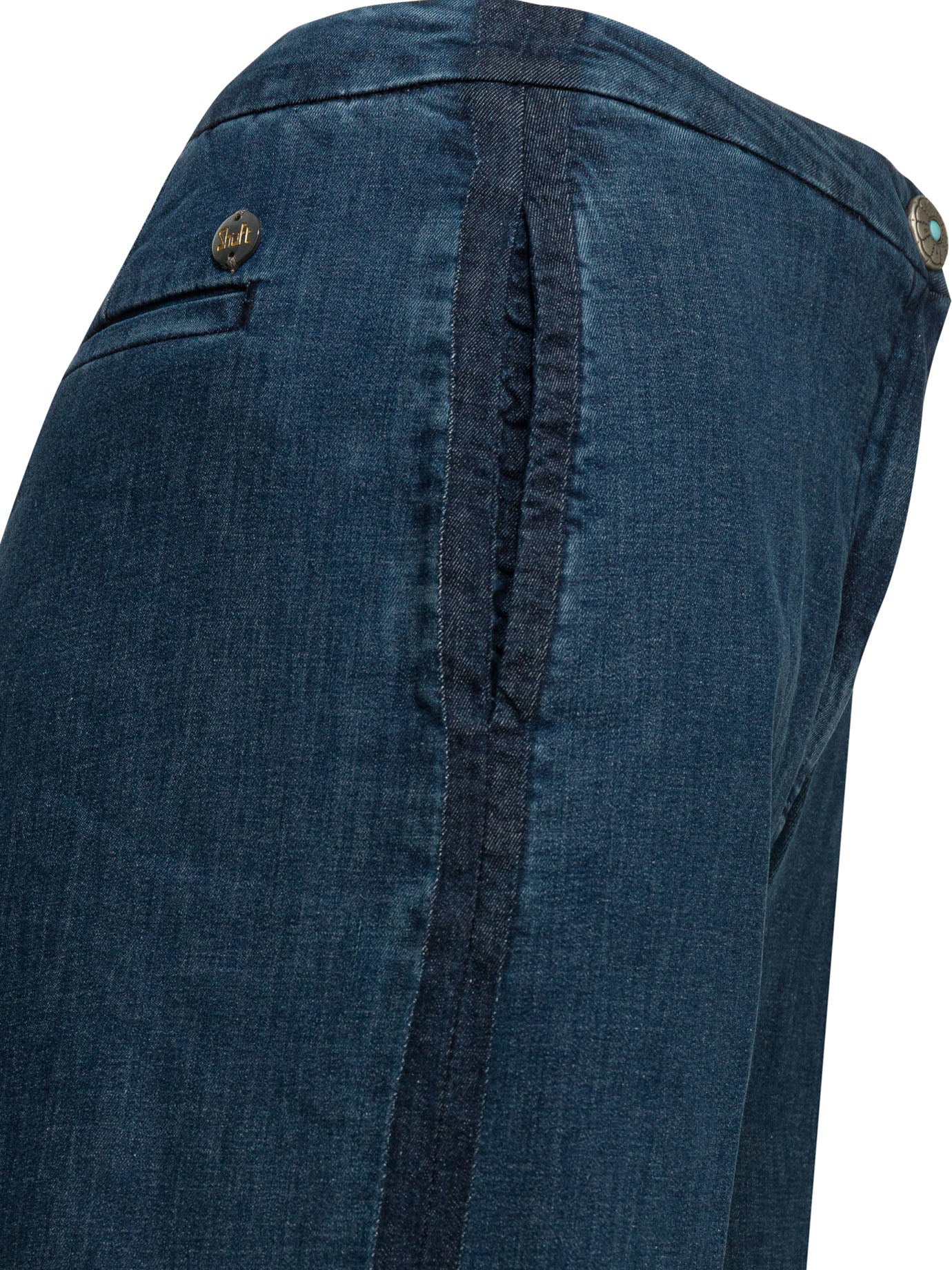 Shaft Jeans Flaire Smocking Wide Leg Jeans