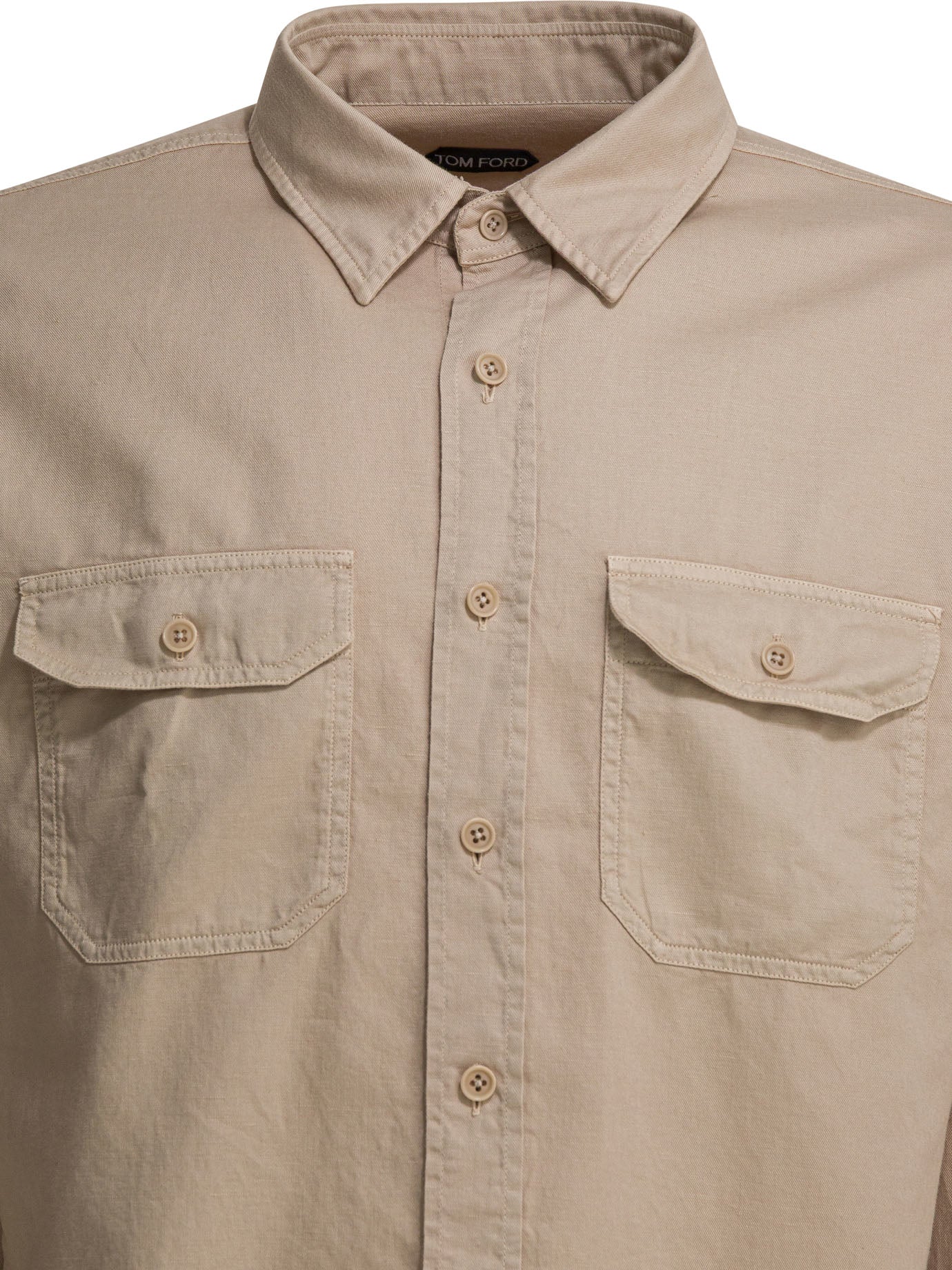 Tom Ford Military Linen Blend Shirt