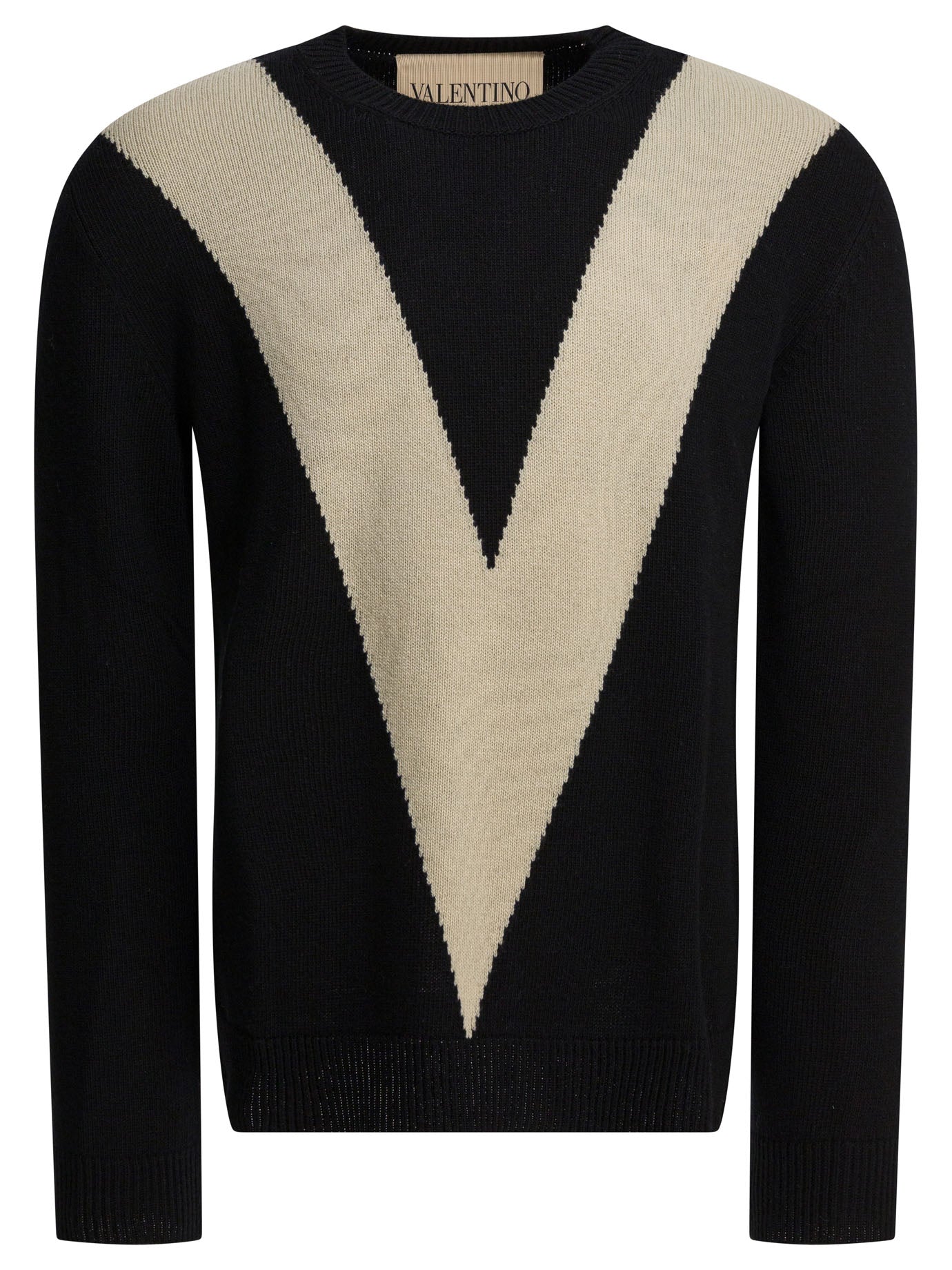 Valentino Wool Sweater With Inlaid V