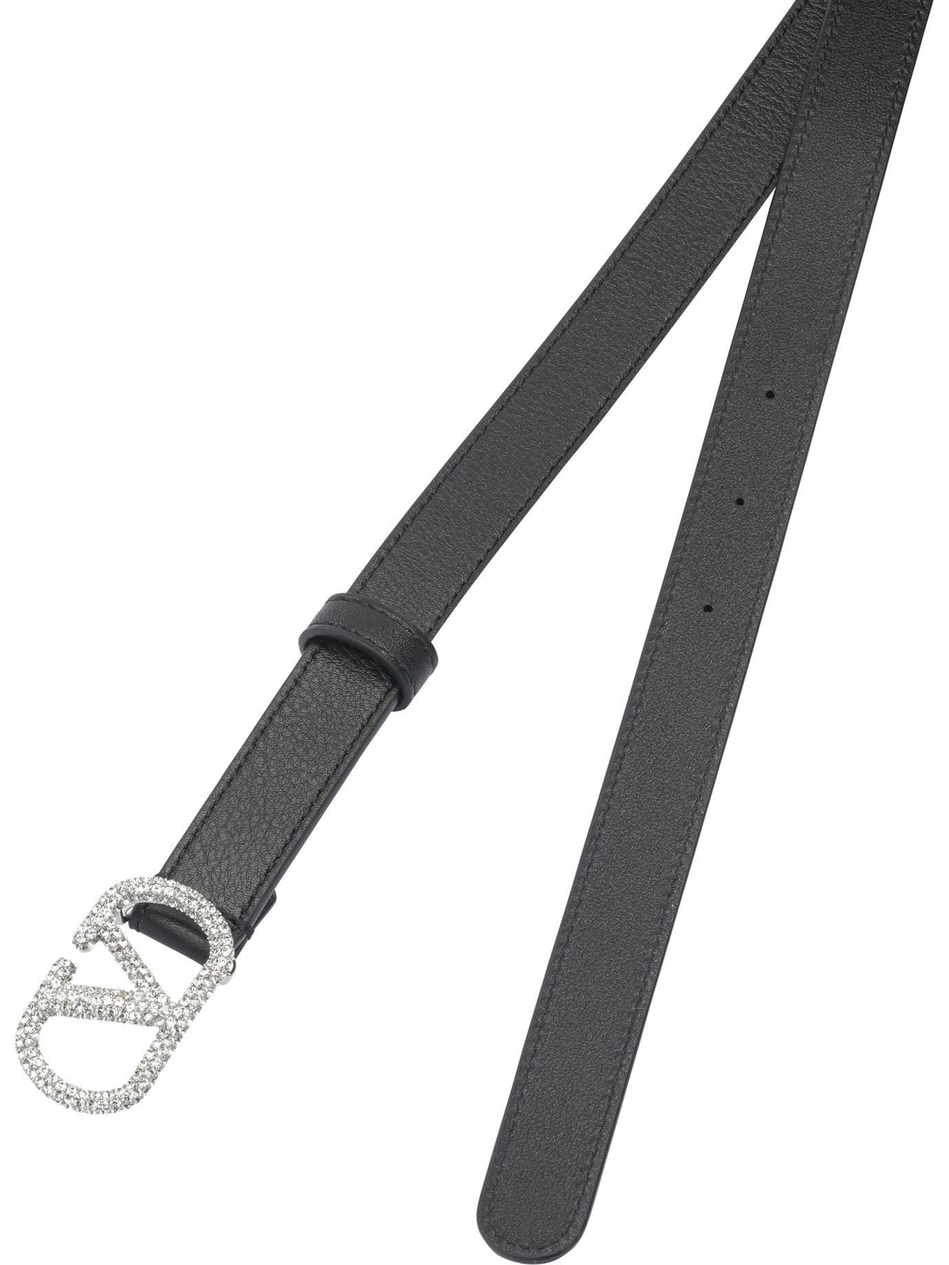 Valentino Garavani V Logo Signature Leather Belt
