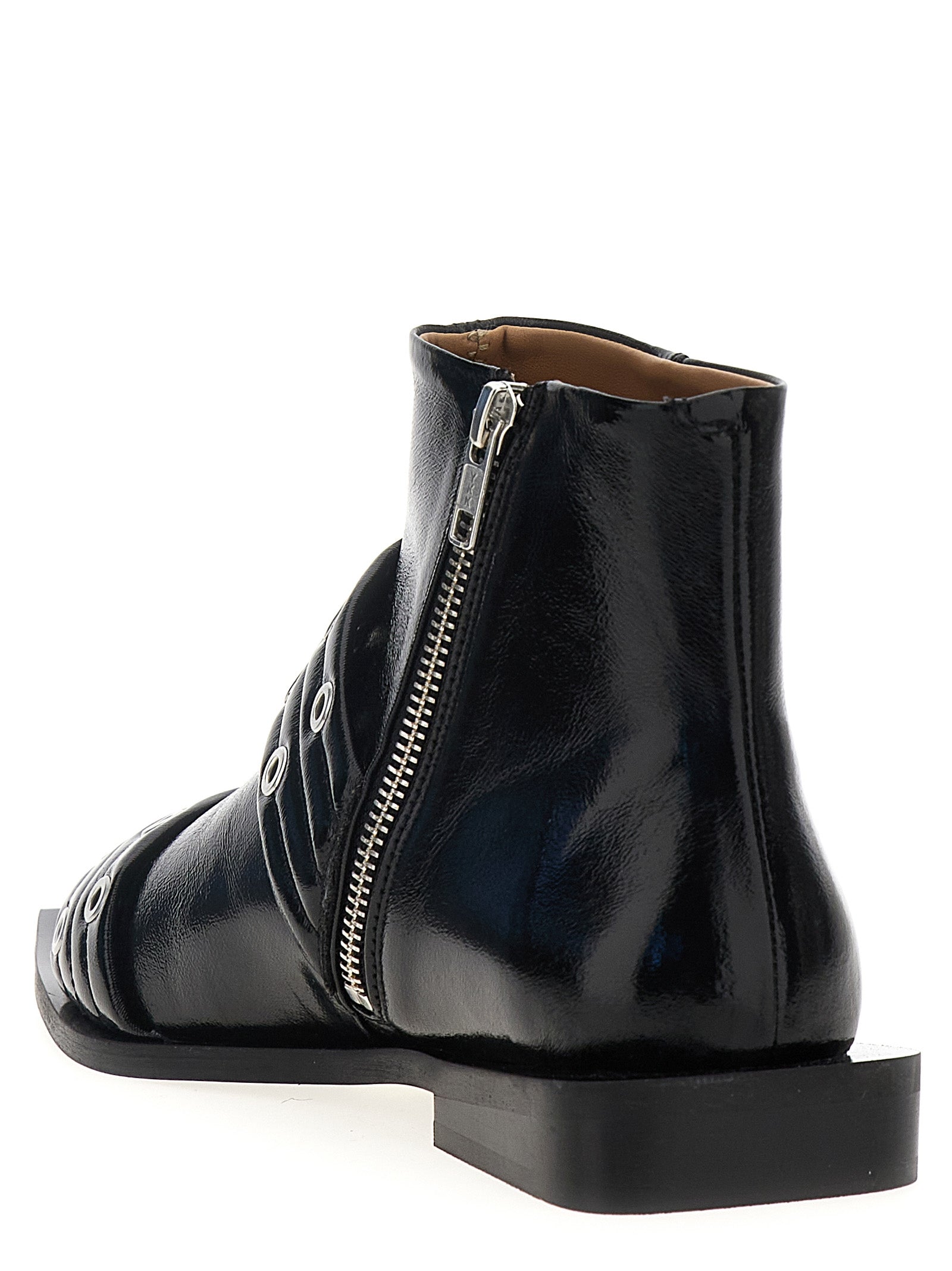 Ganni 'Wide Belt Buckle' Ankle Boots