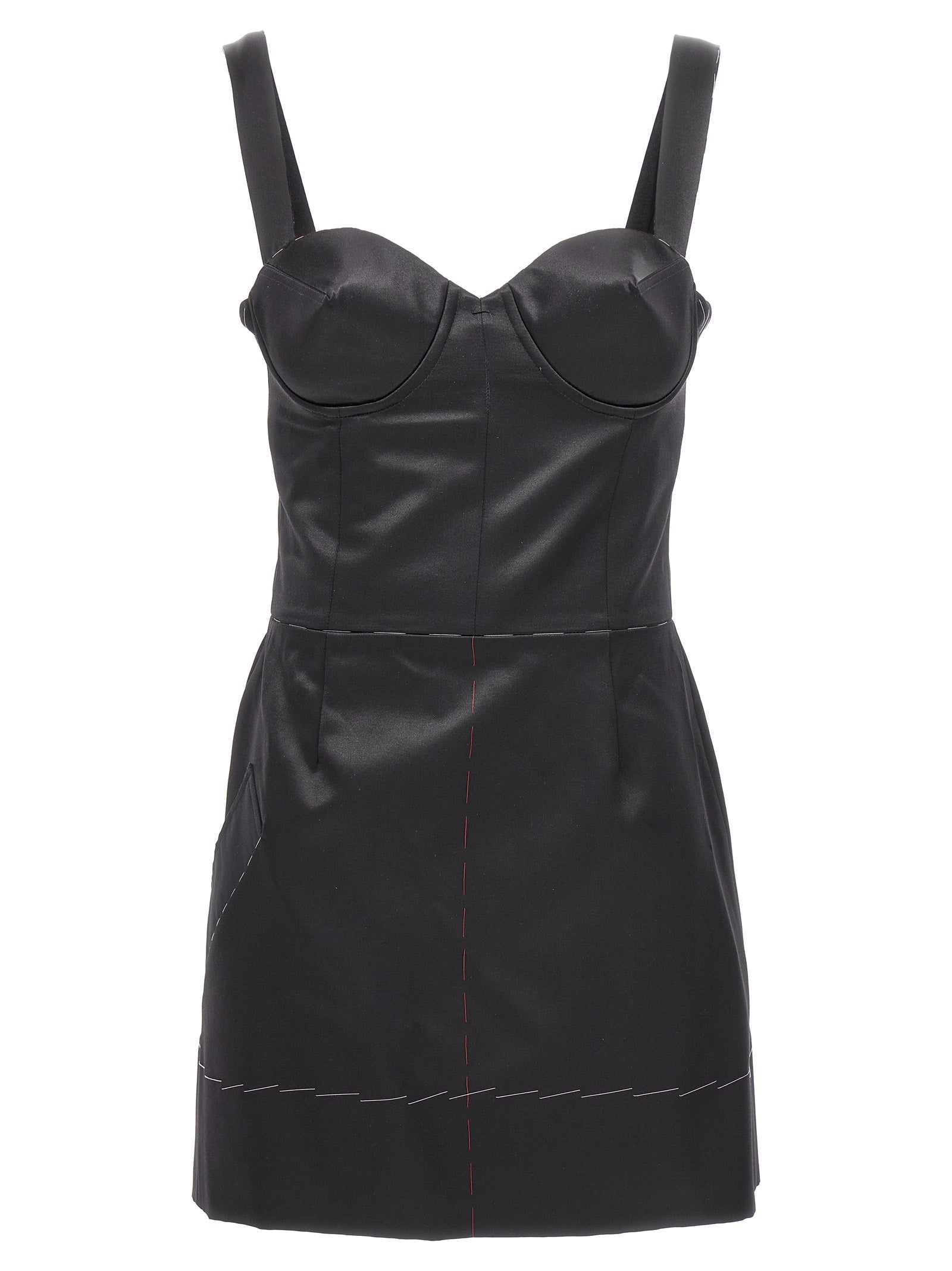 Maison Margiela Contrast Stitching Corset Dress