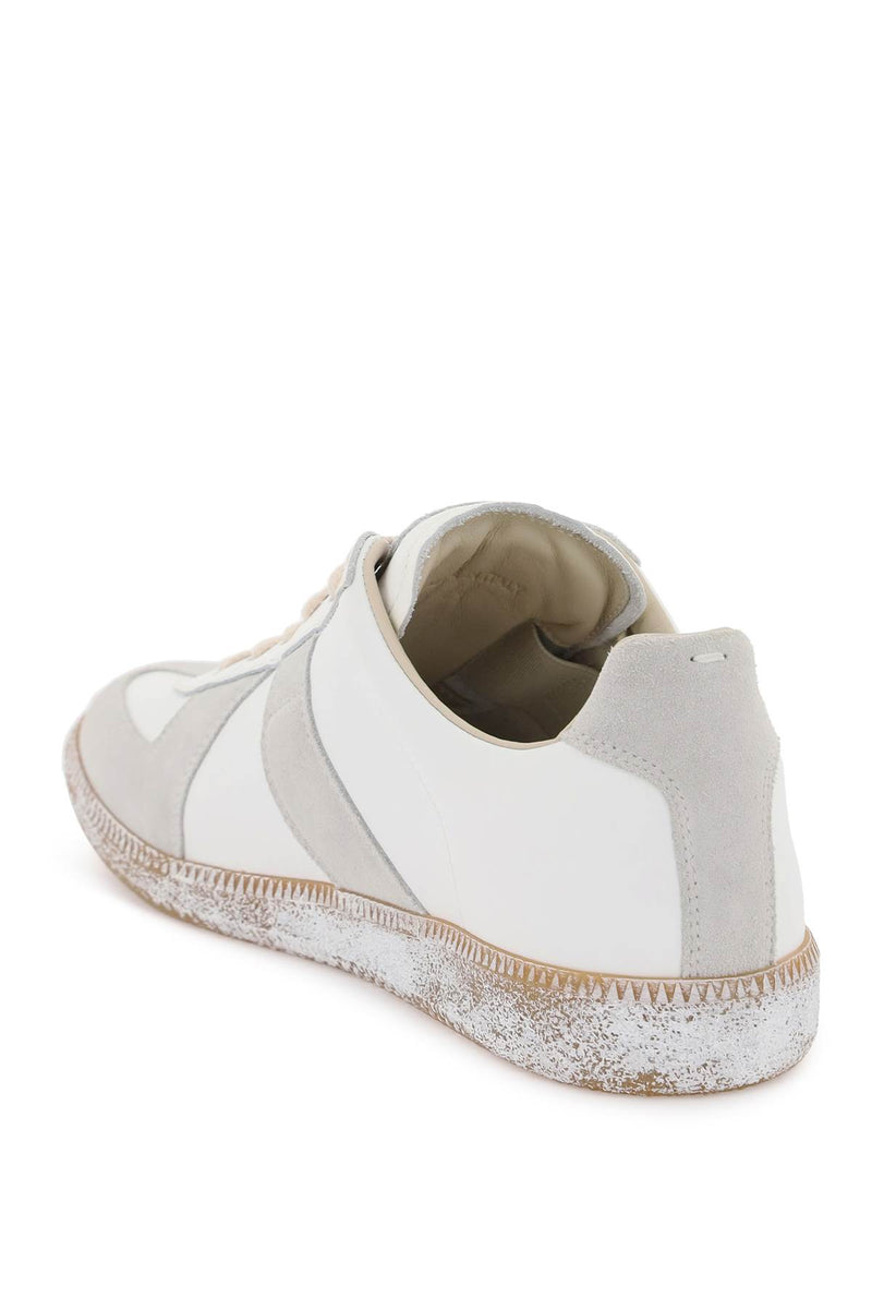 Maison Margiela Vintage Nappa And Suede Replica Sneakers In White