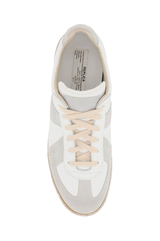 Maison Margiela Vintage Nappa And Suede Replica Sneakers In White