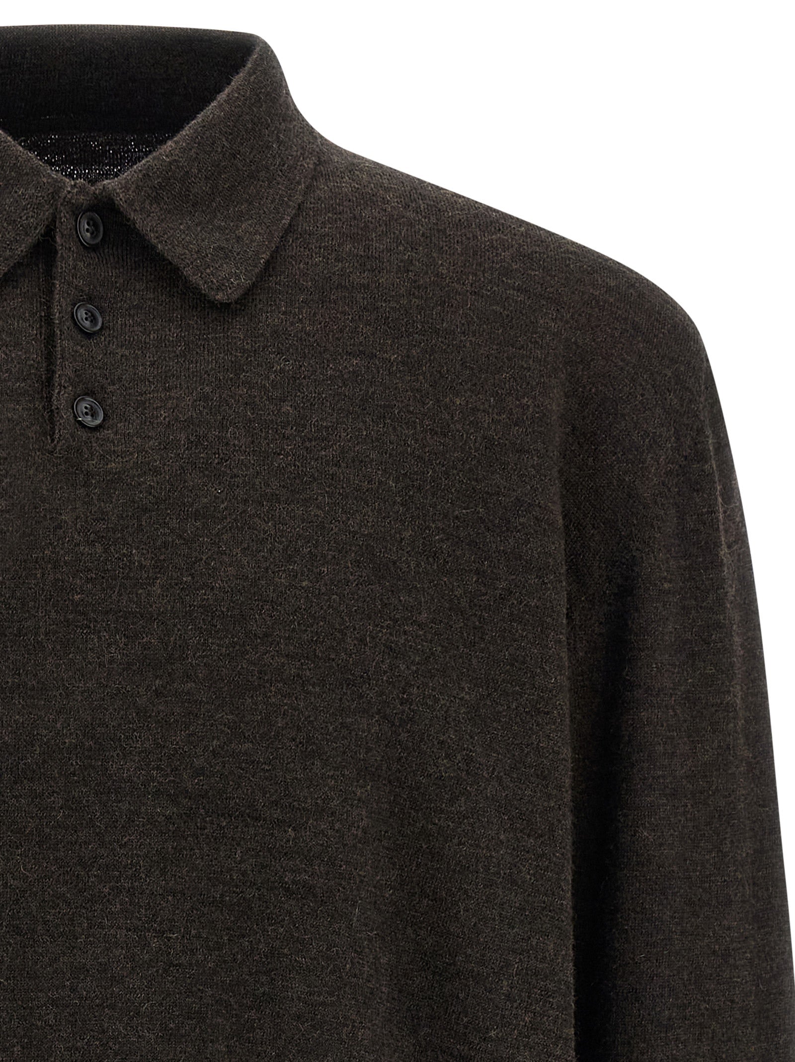 Maison Margiela Suede Patch Polo Shirt