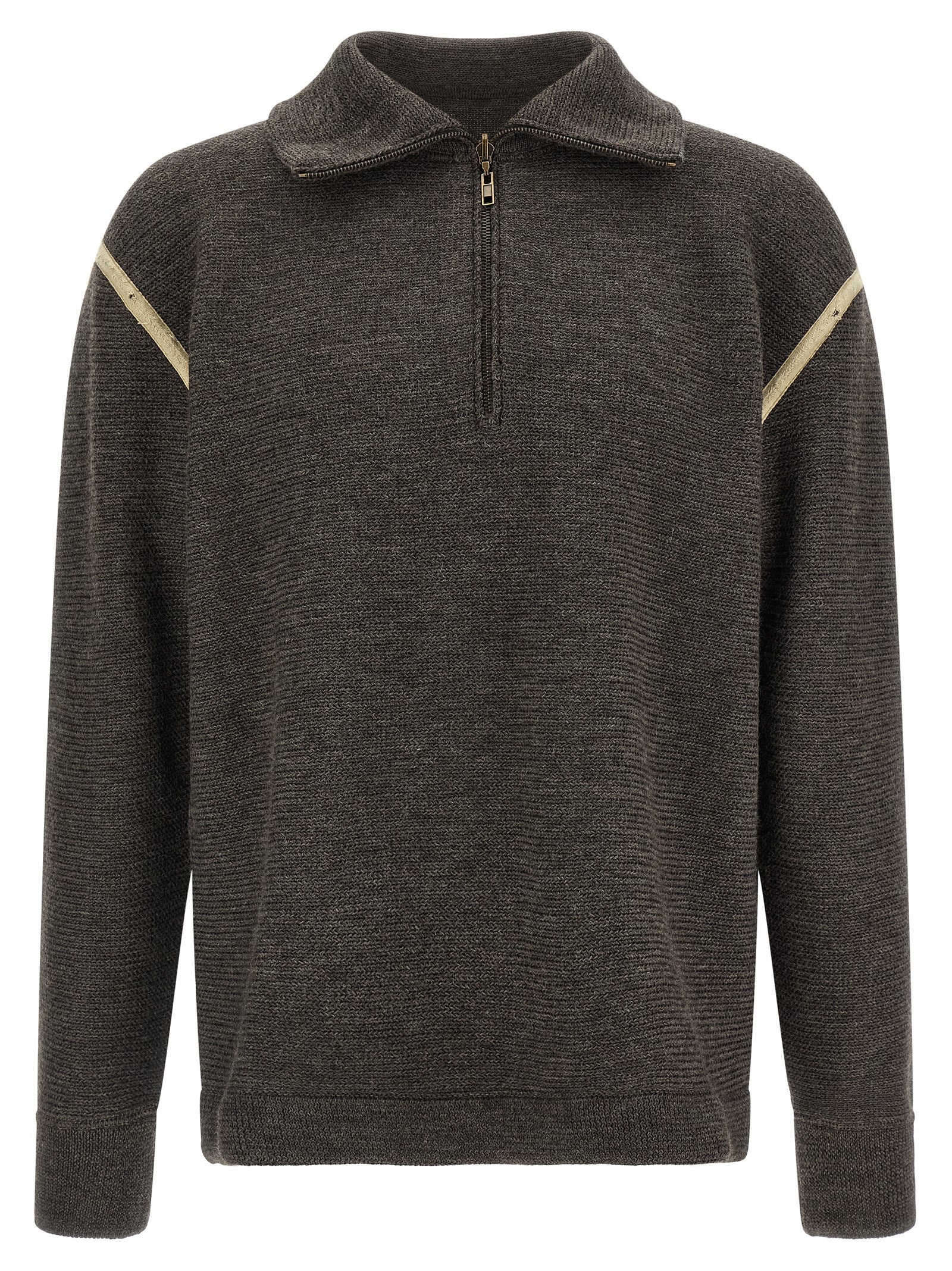 Maison Margiela 'Elbow Patch Quarter-Zip ' Reversible Sweater
