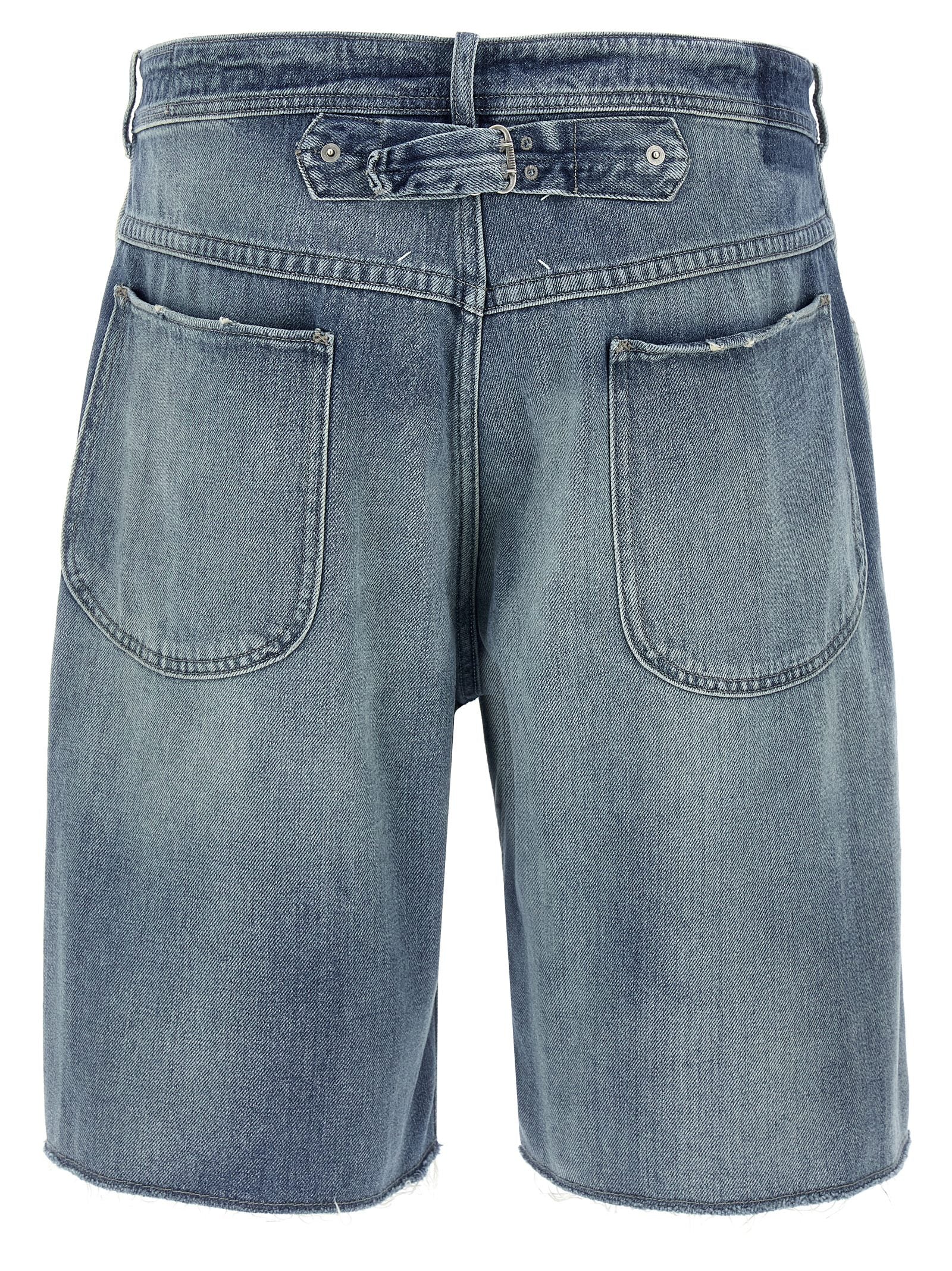 Maison Margiela Denim Buckle Bermuda Shorts