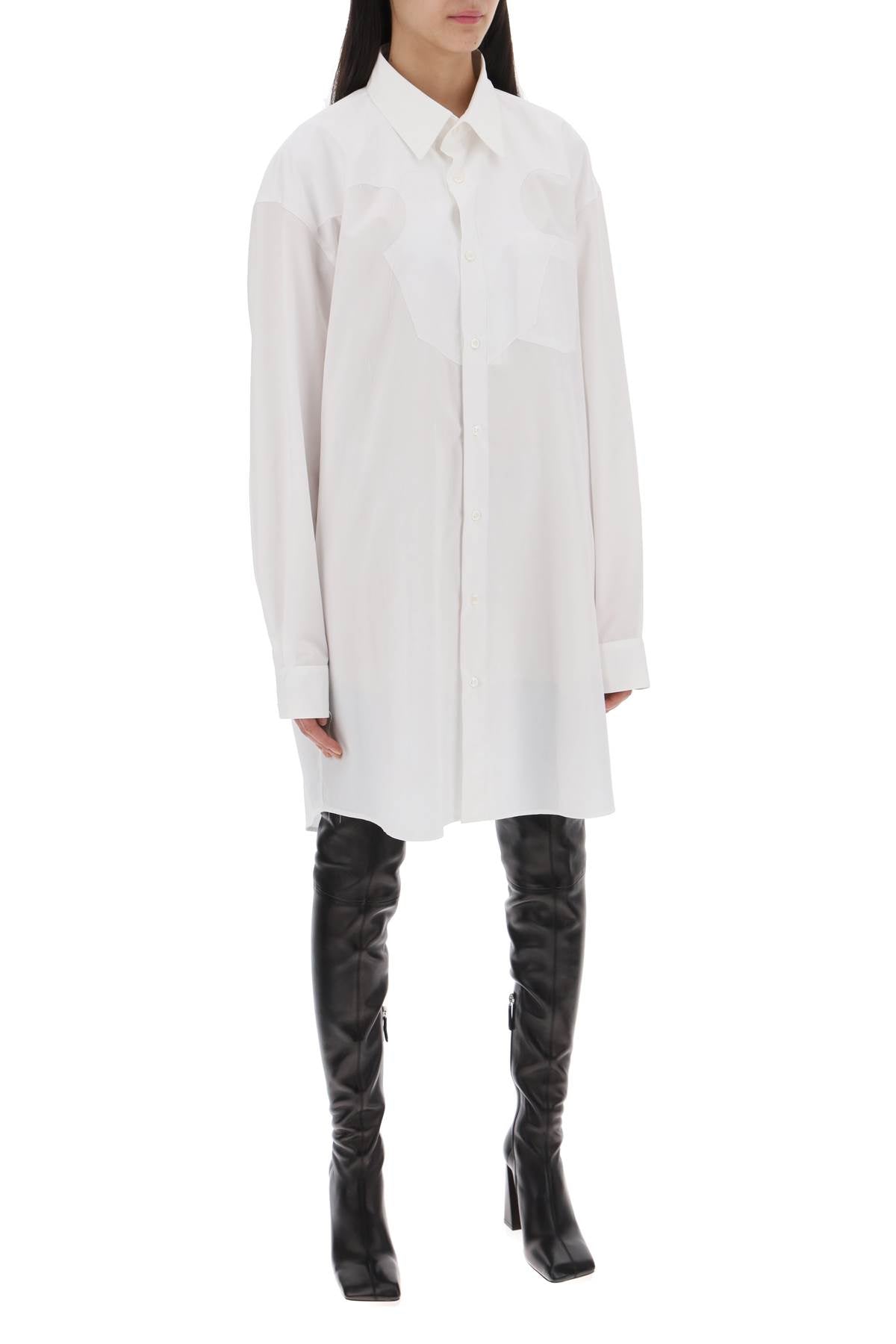 Maison Margiela Poplin Shirt Dress In Eight Words