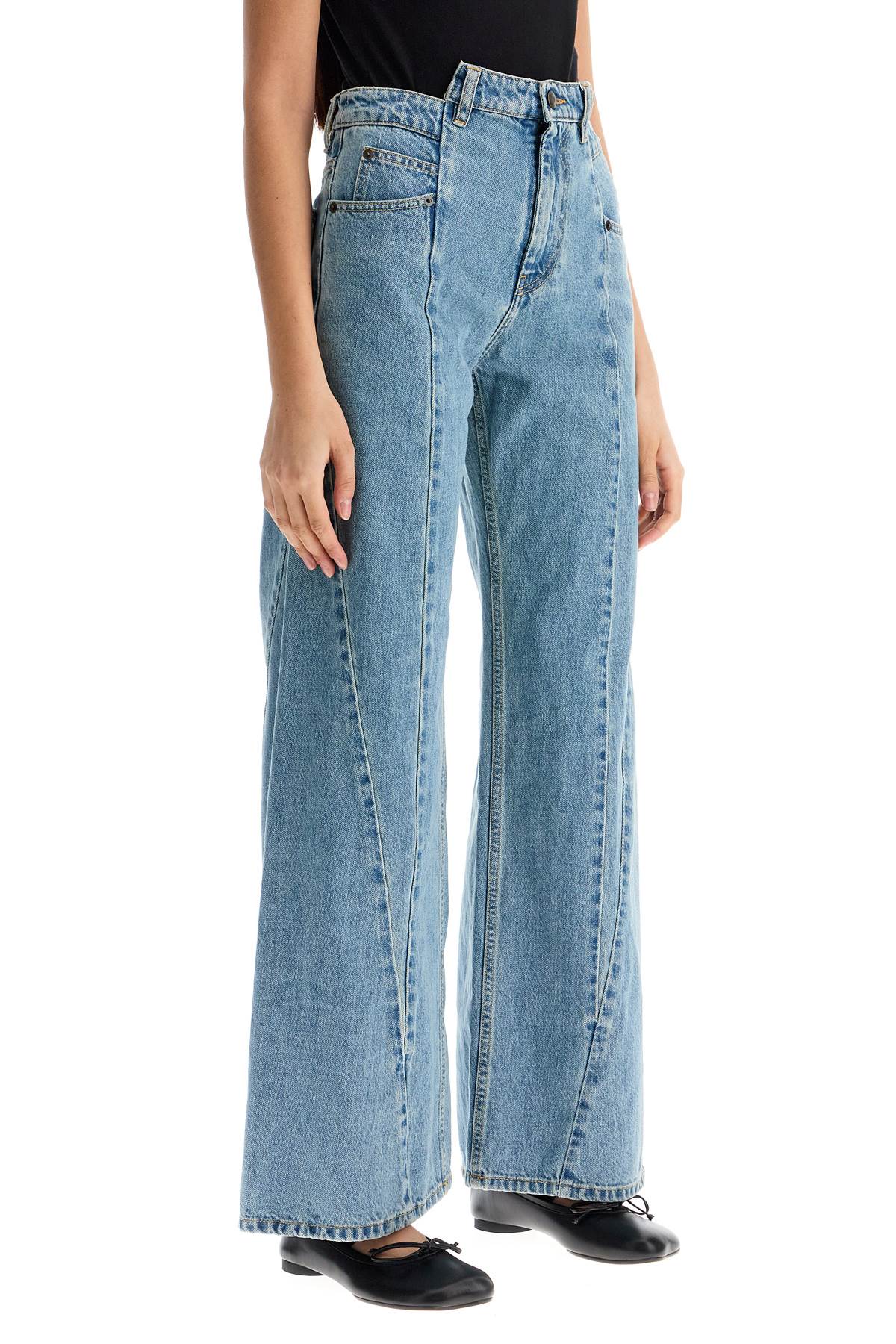 Maison Margiela Loose Cut-Out Waist Jeans With