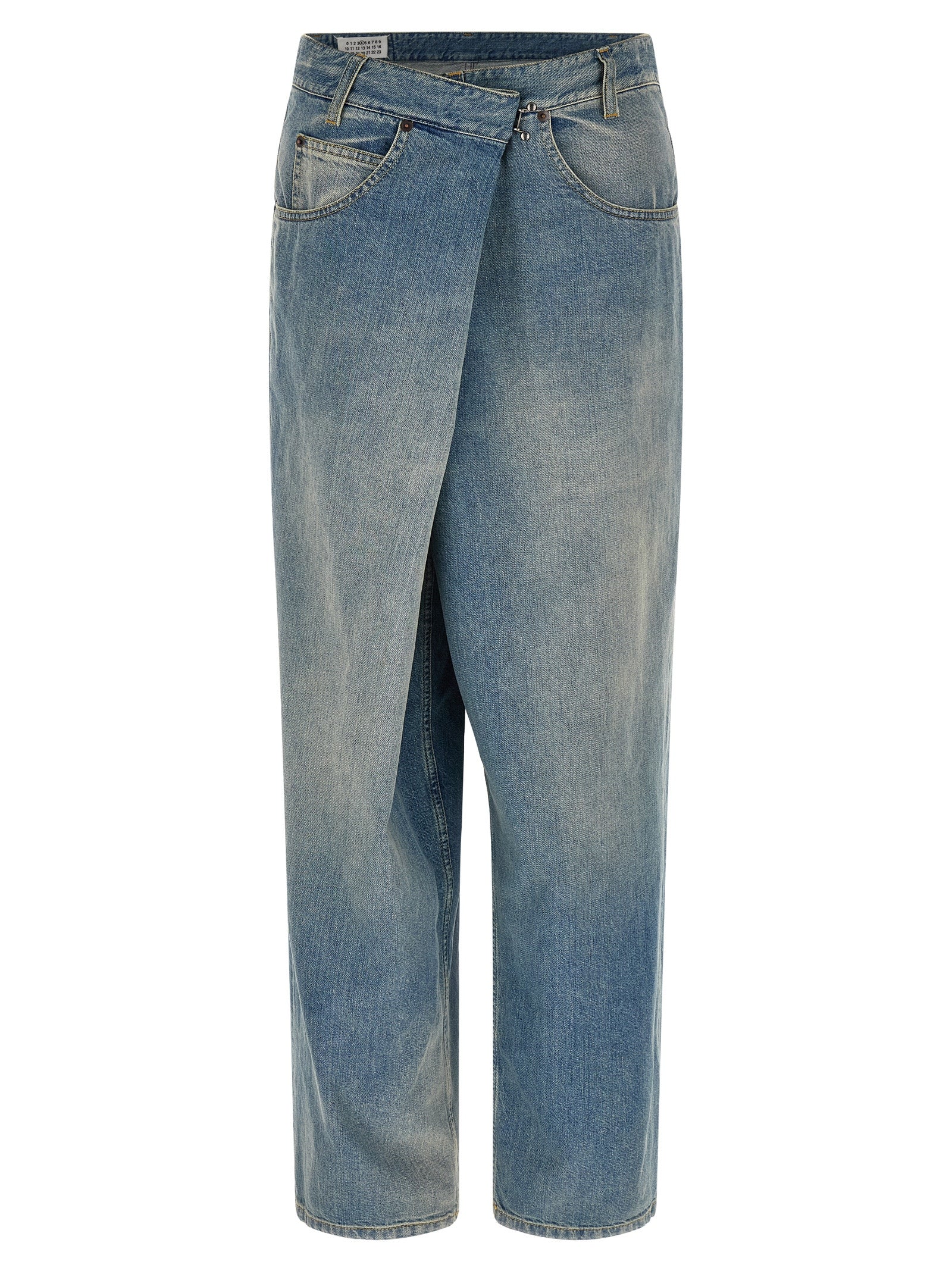 Maison Margiela 'Wrap' Asymmetric Closure Jeans