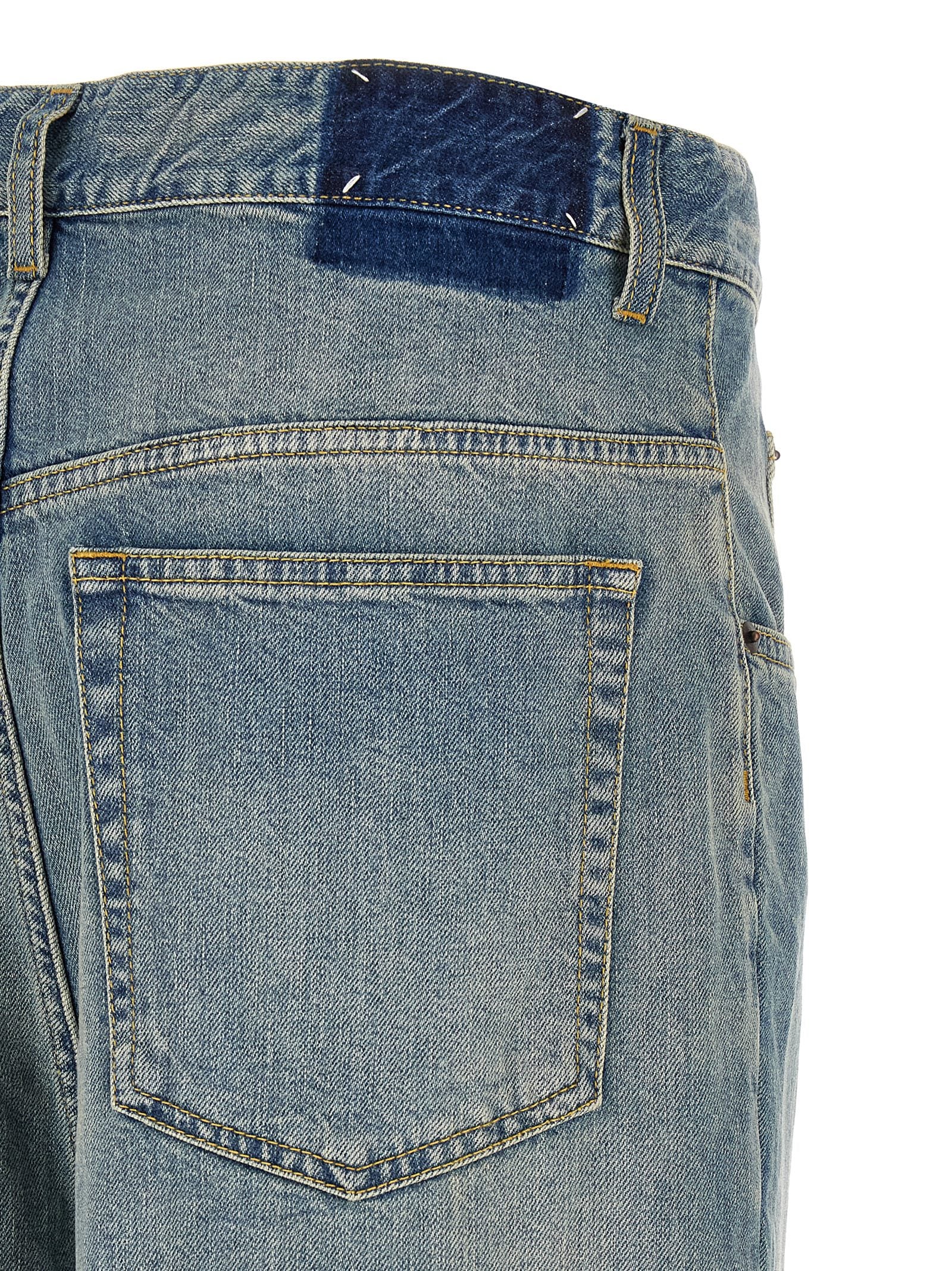 Maison Margiela 'Wrap' Asymmetric Closure Jeans