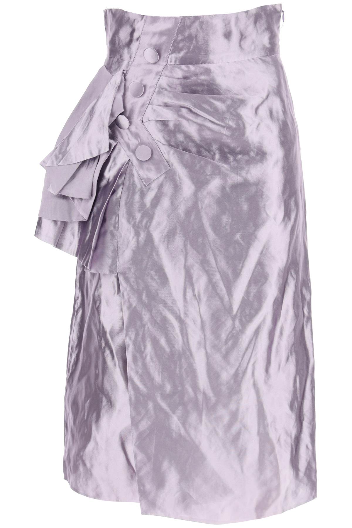 Maison Margiela 'Metallic Satin Midi Wrap Skirt With