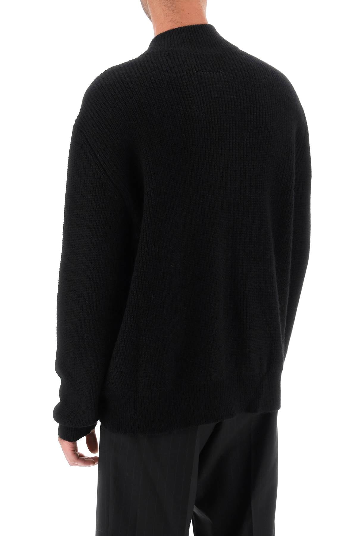 Maison Margiela Destroyed Cardigan Black