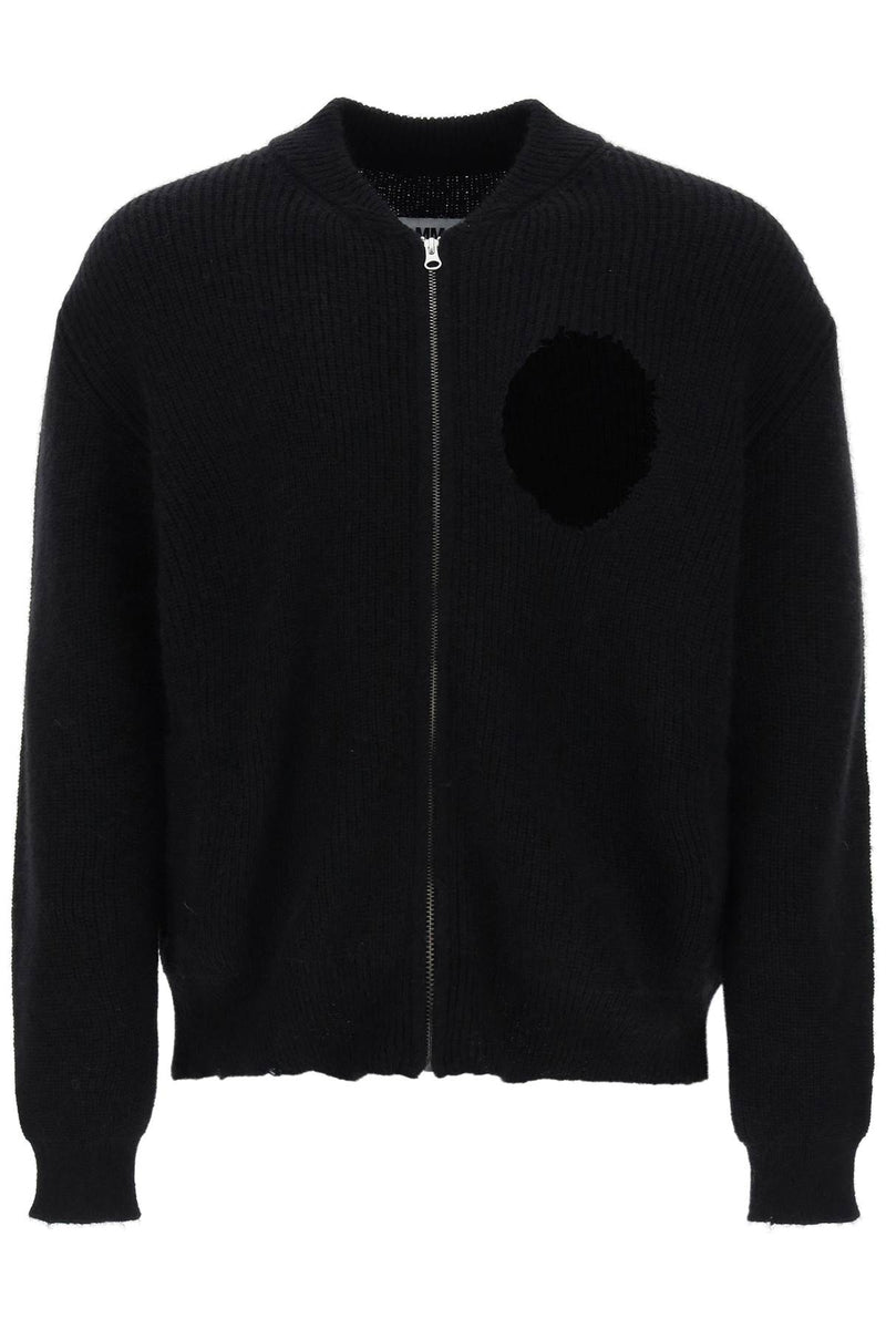 Maison Margiela Destroyed Cardigan Black