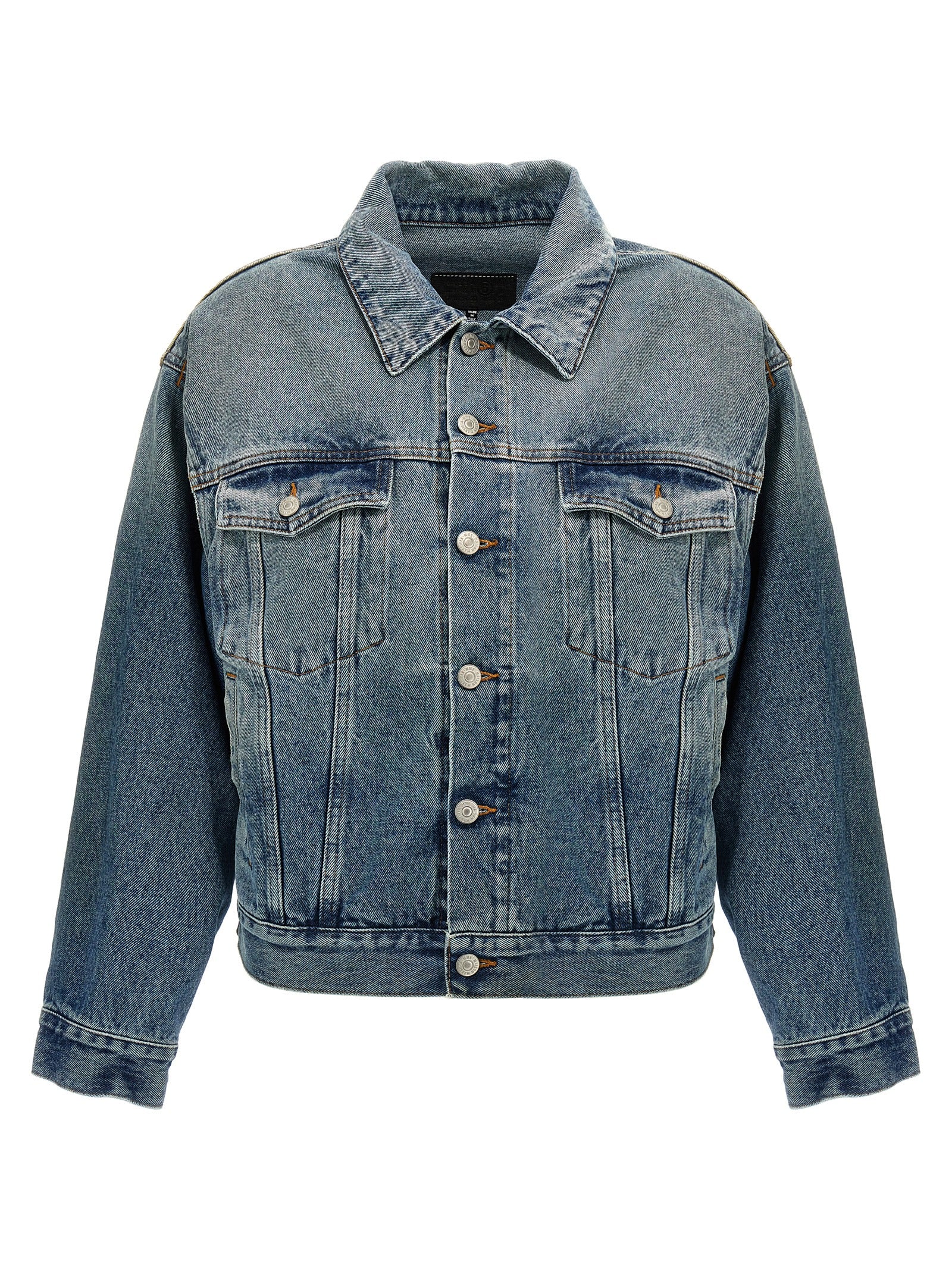 Mm6 Maison Margiela Cut-Out Denim Jacket