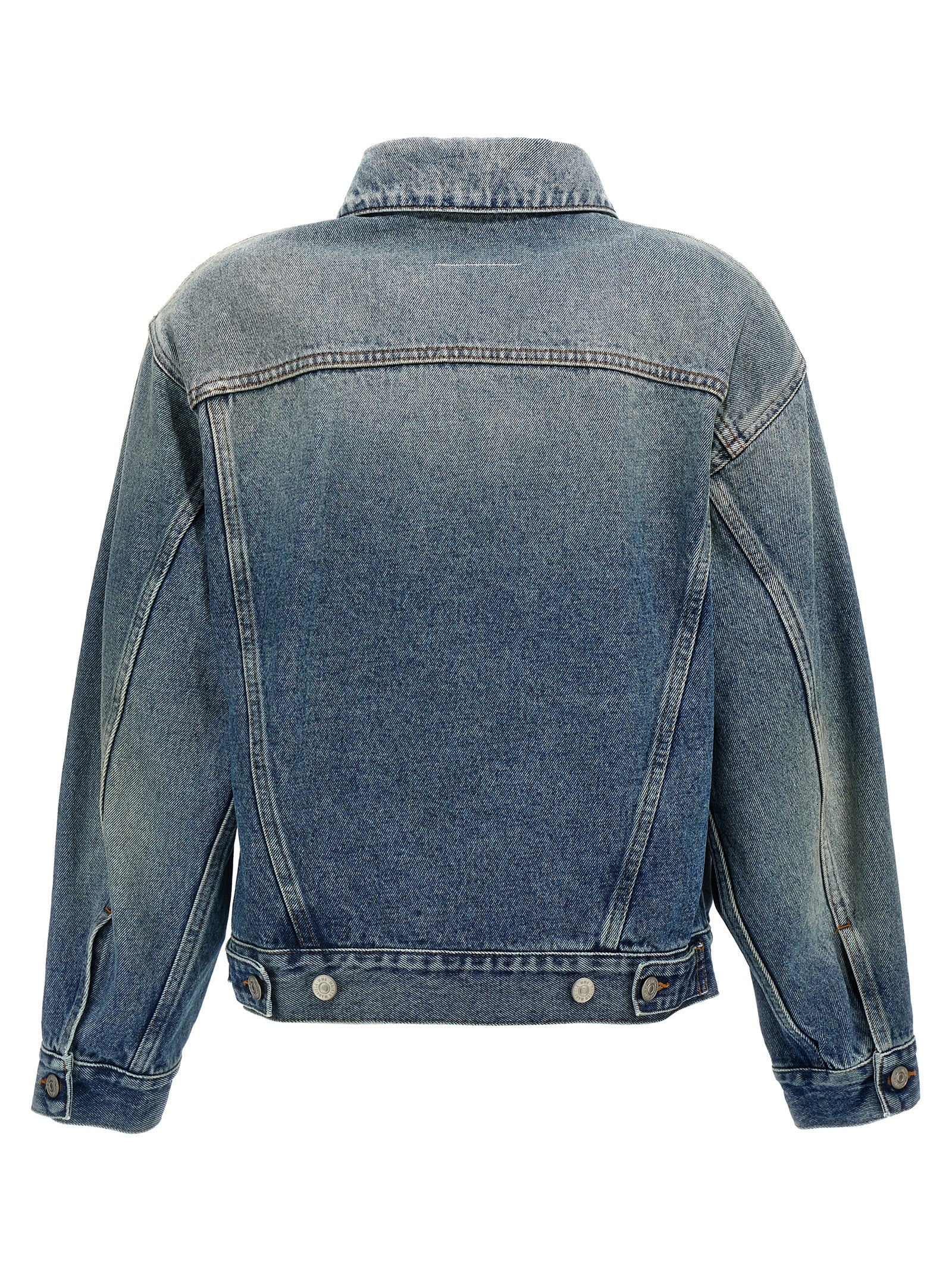 Mm6 Maison Margiela Cut-Out Denim Jacket