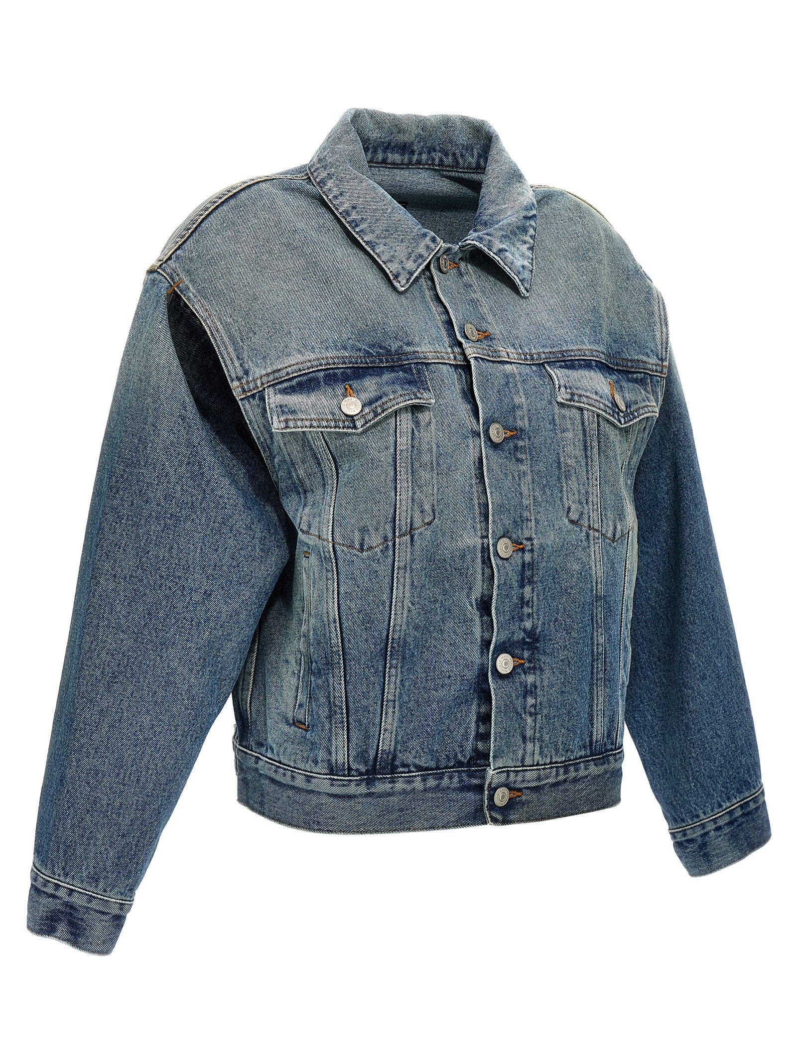 Mm6 Maison Margiela Cut-Out Denim Jacket