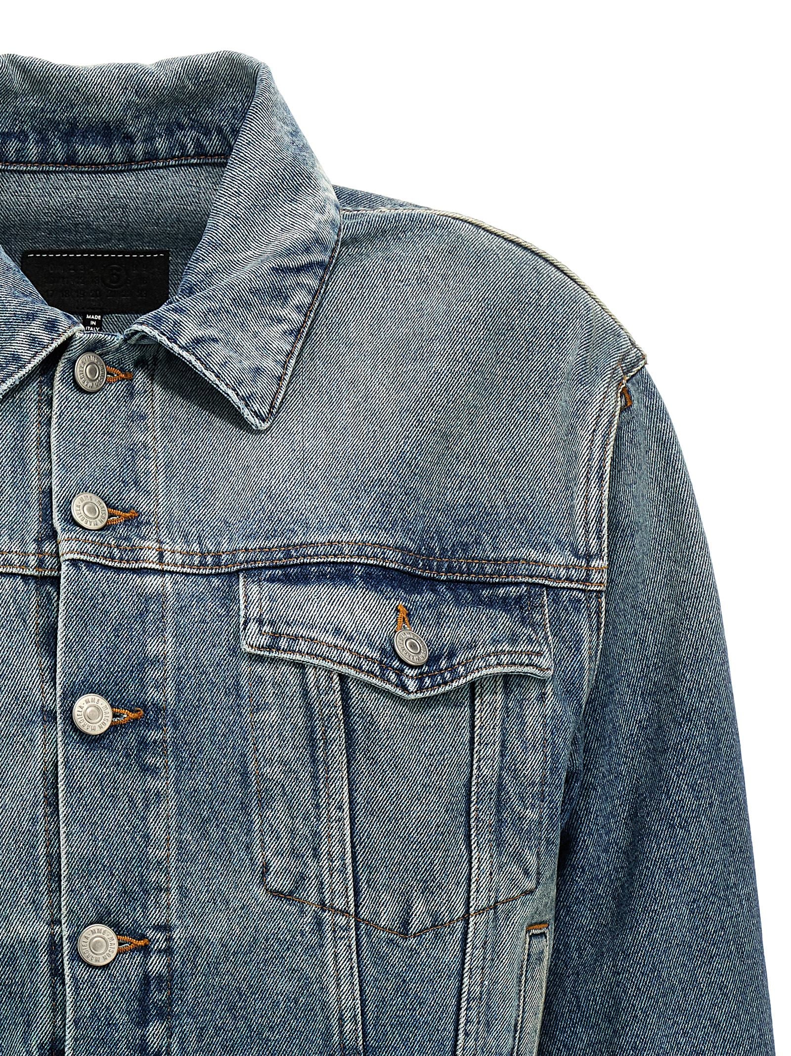 Mm6 Maison Margiela Cut-Out Denim Jacket