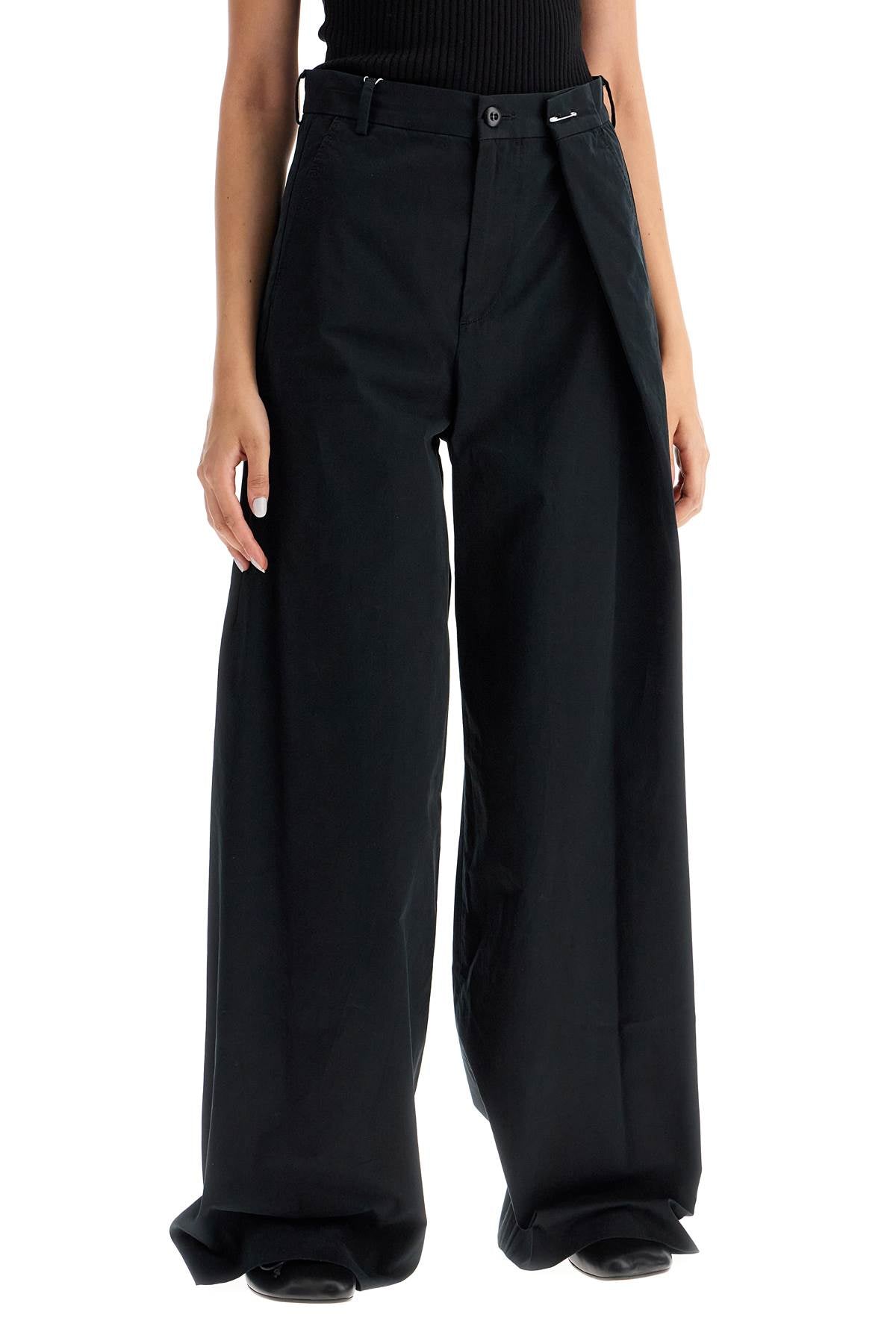 Mm6 Maison Margiela Wide-Legged Pants With Pleats