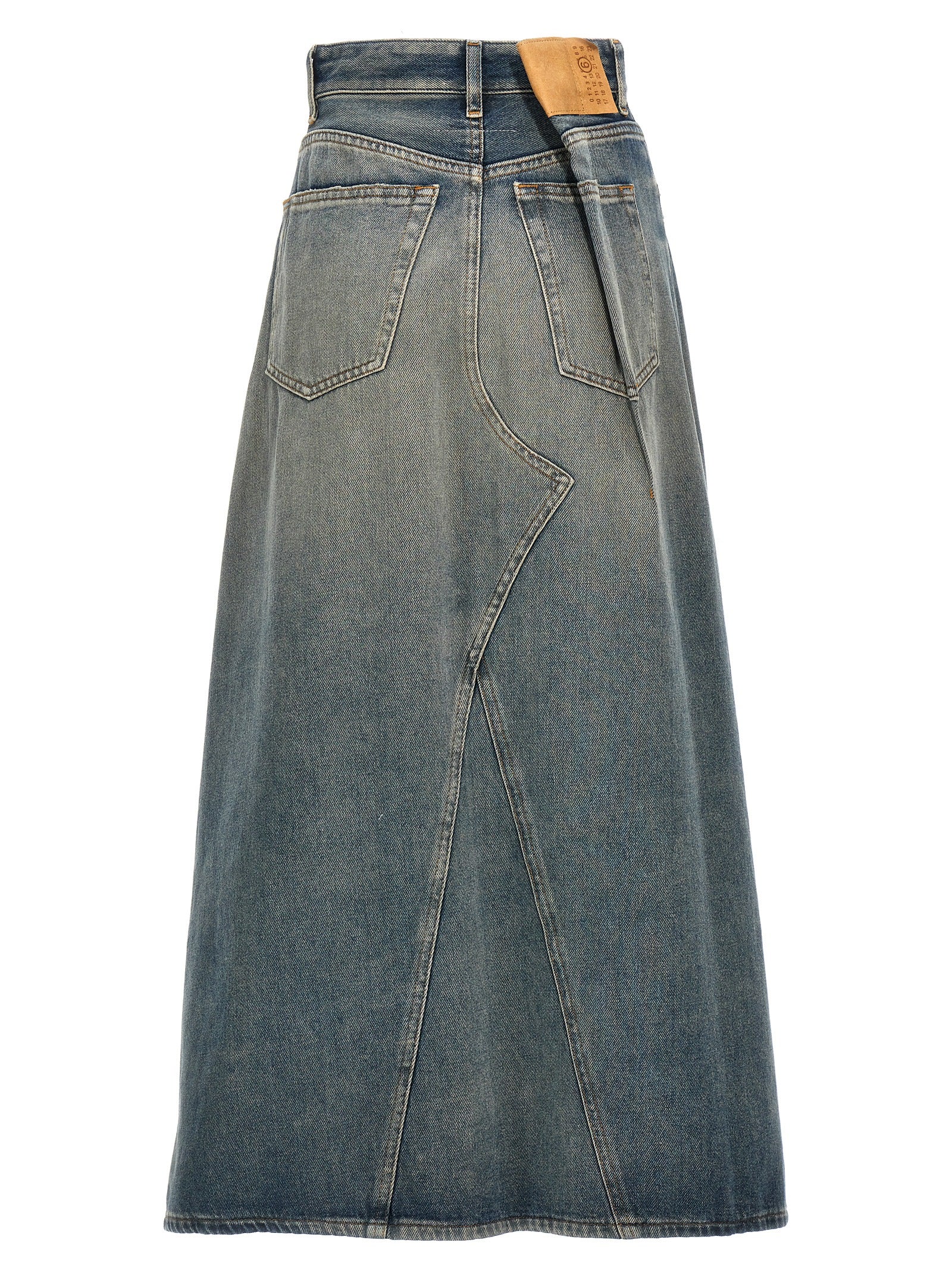 Mm6 Maison Margiela Delavé Denim Skirt