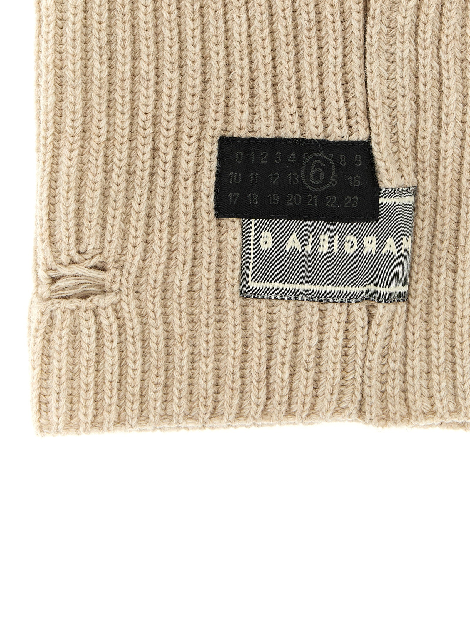 Mm6 Maison Margiela Distressed Wool Balaclava