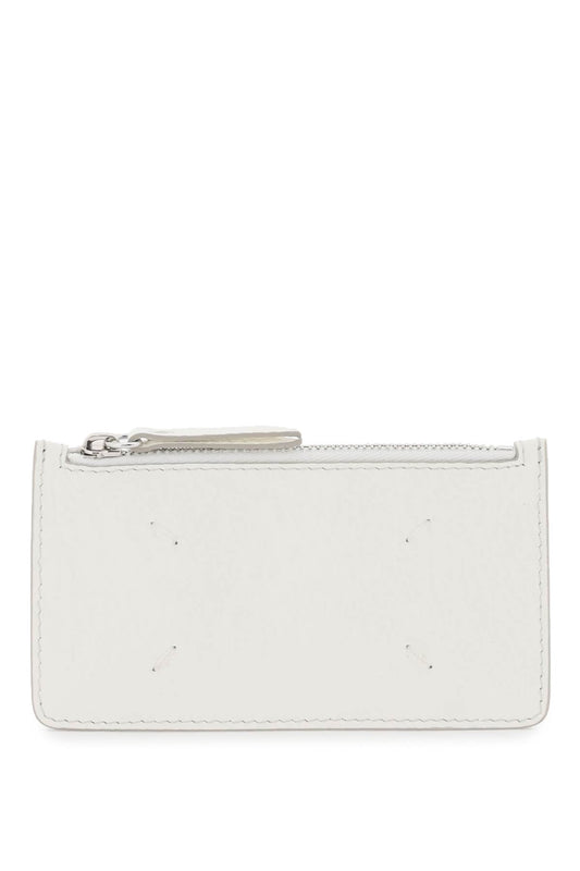 Maison Margiela Leather Zipped Cardholder White