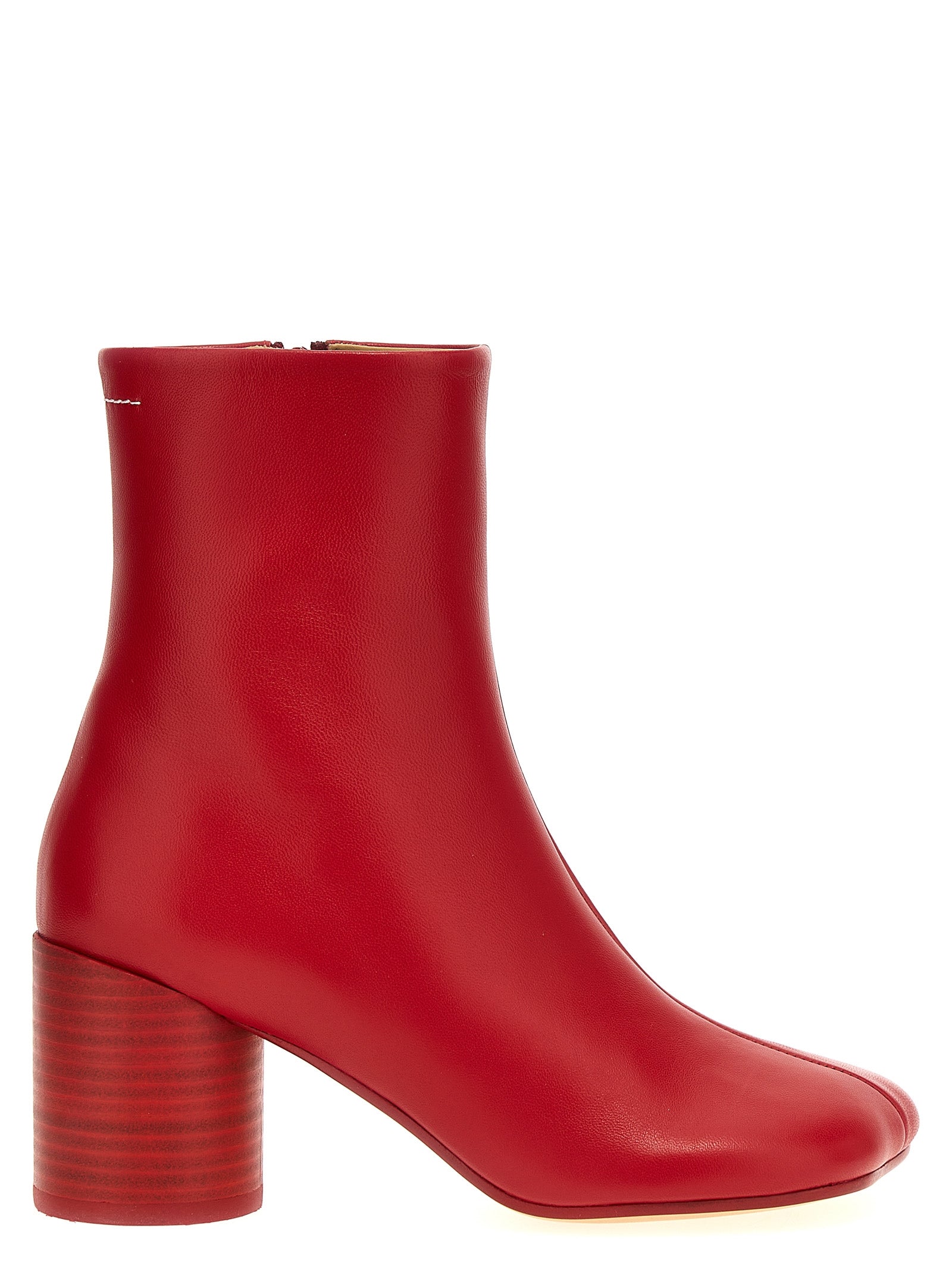 Mm6 Maison Margiela Stitch-Out Leather Ankle Boots