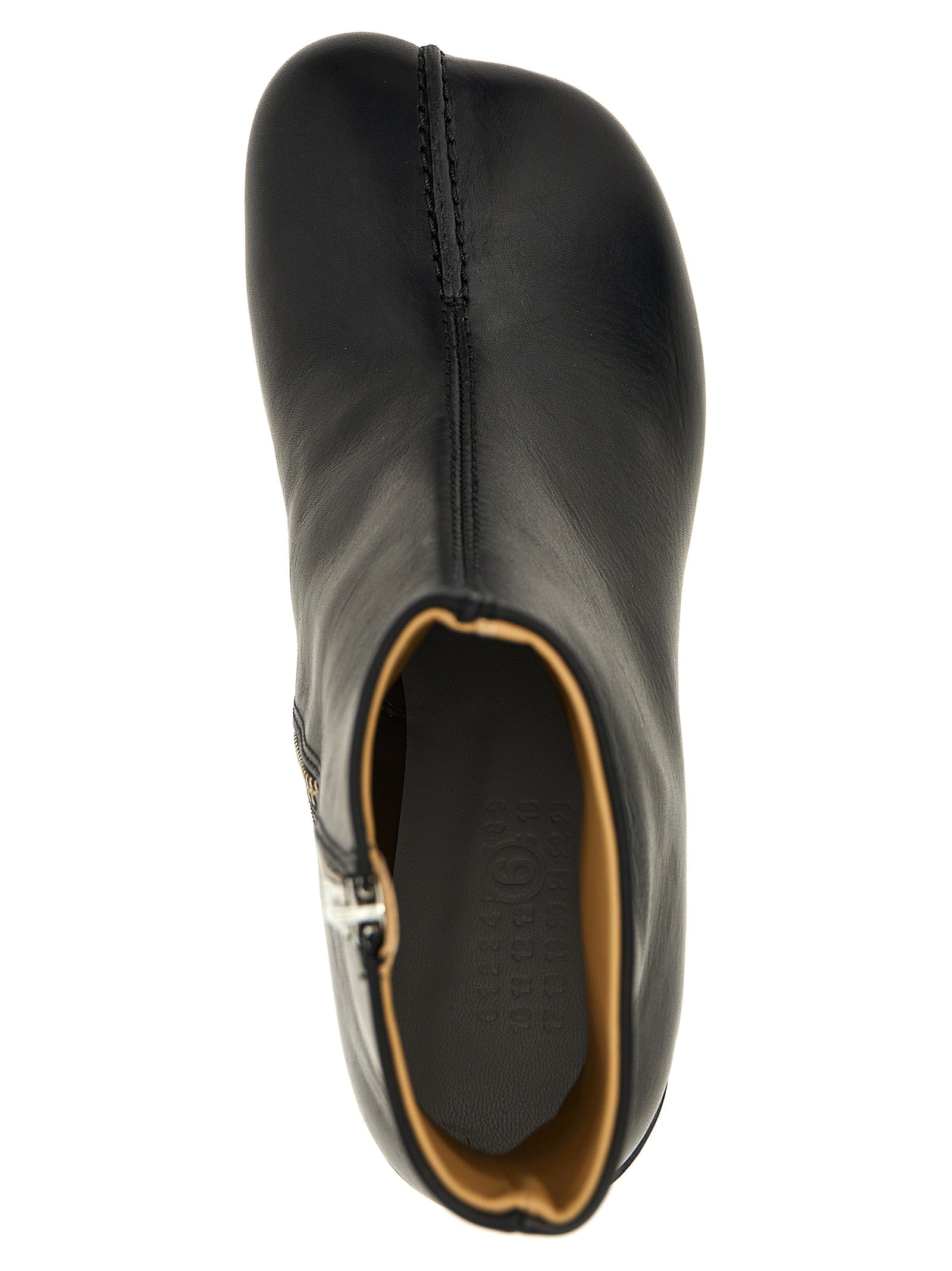 Mm6 Maison Margiela Stitch-Out Leather Ankle Boots