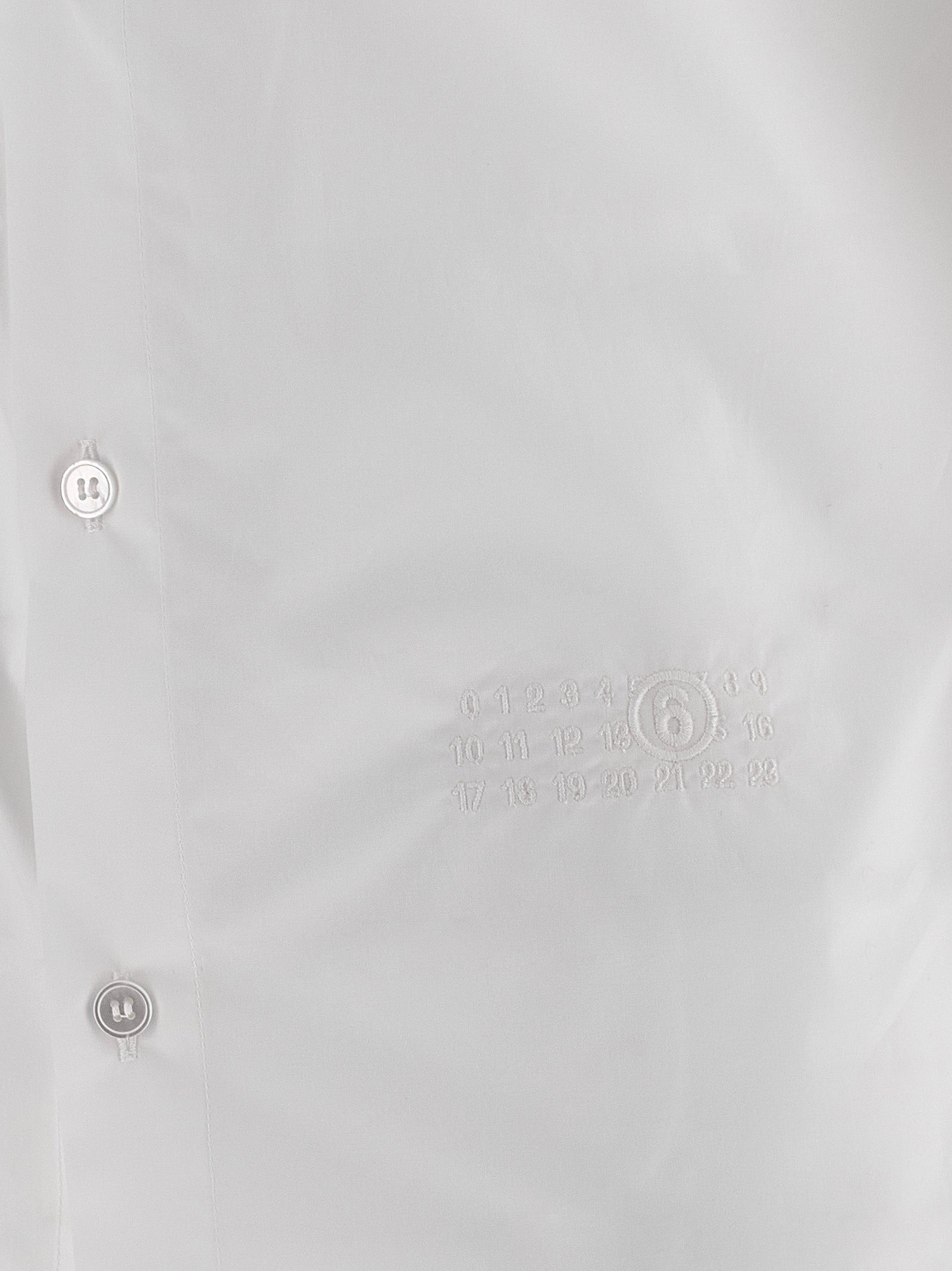 Mm6 Maison Margiela 'Numeric Signature Mm6' Embroidered Shirt