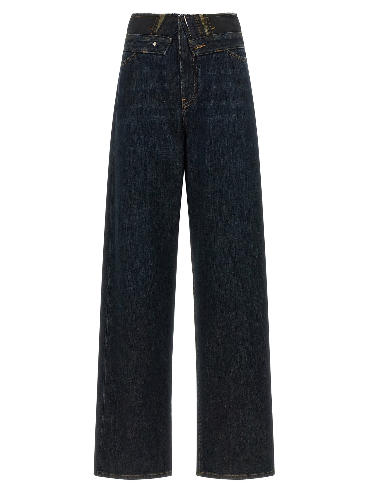 Mm6 Maison Margiela Raw Cut Waist Jeans