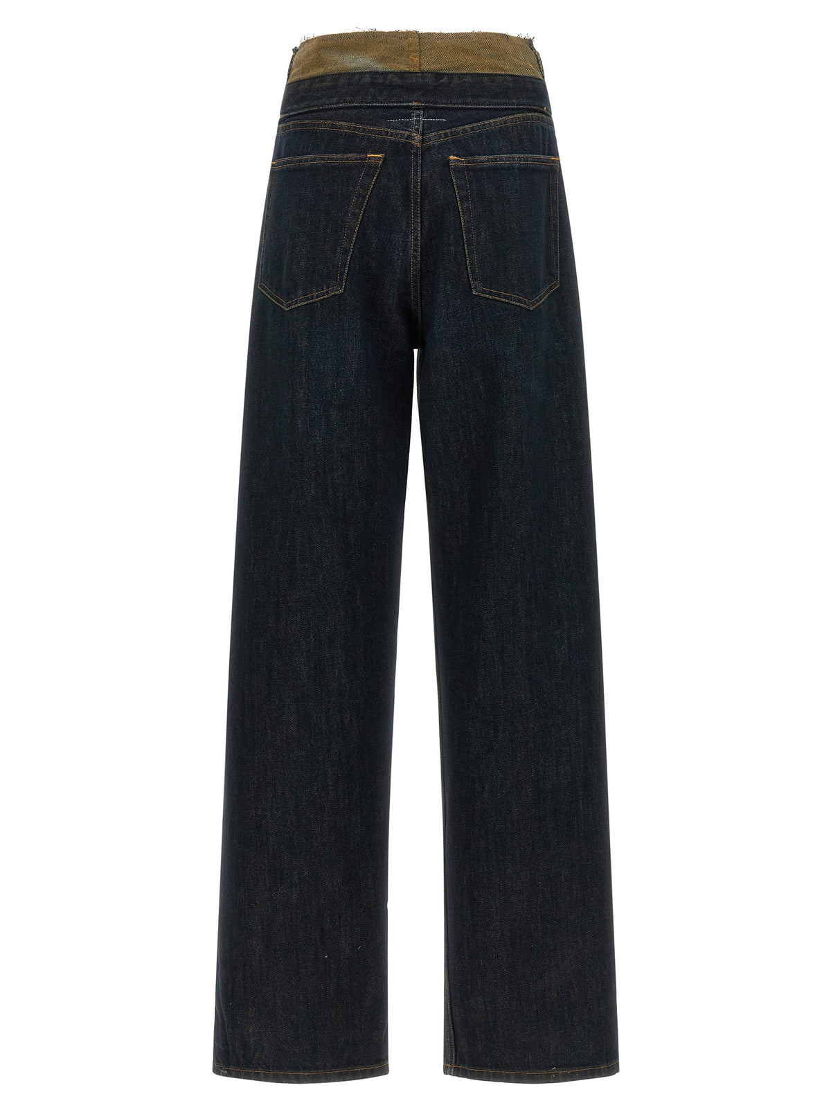 Mm6 Maison Margiela Raw Cut Waist Jeans