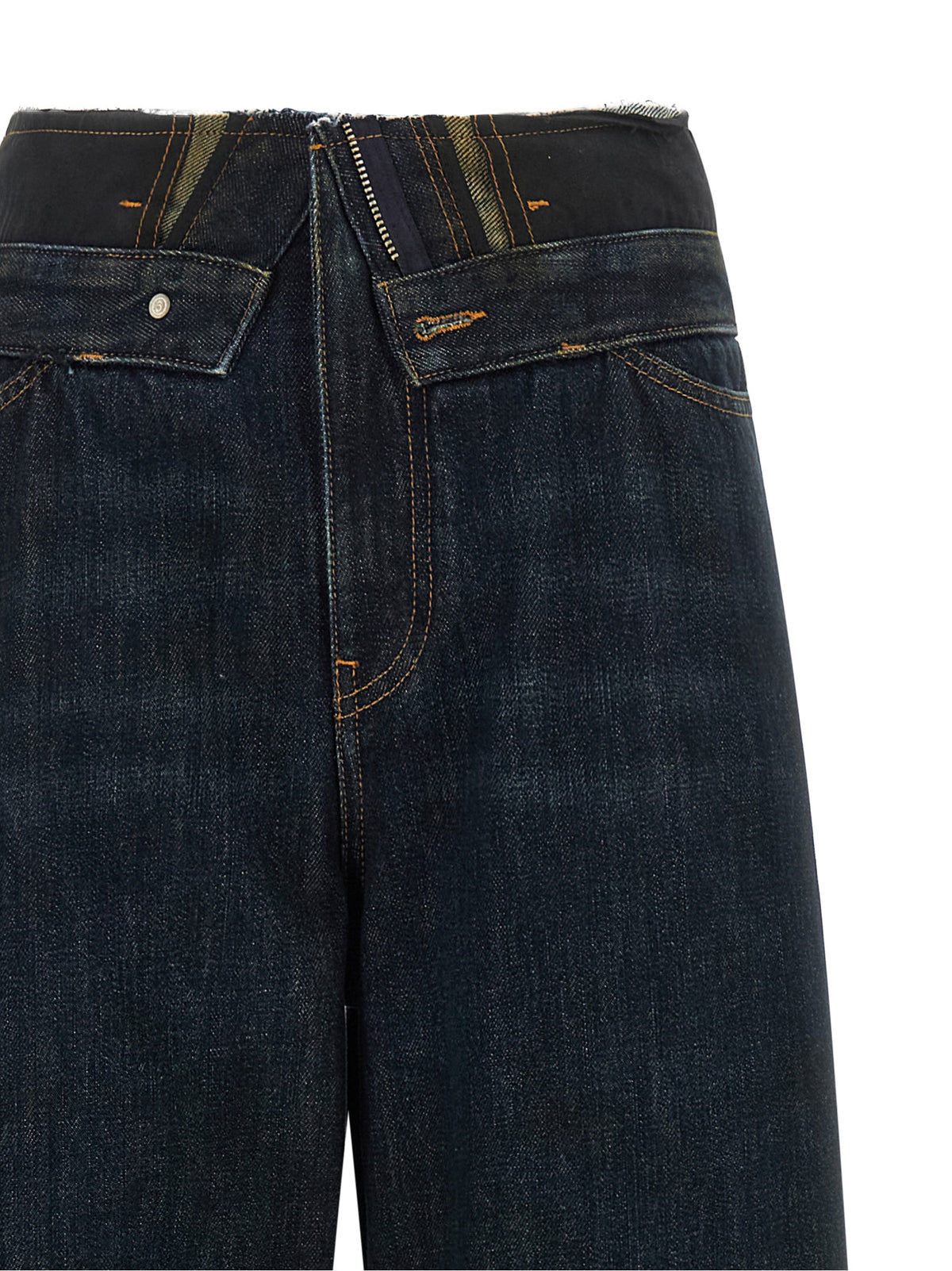 Mm6 Maison Margiela Raw Cut Waist Jeans