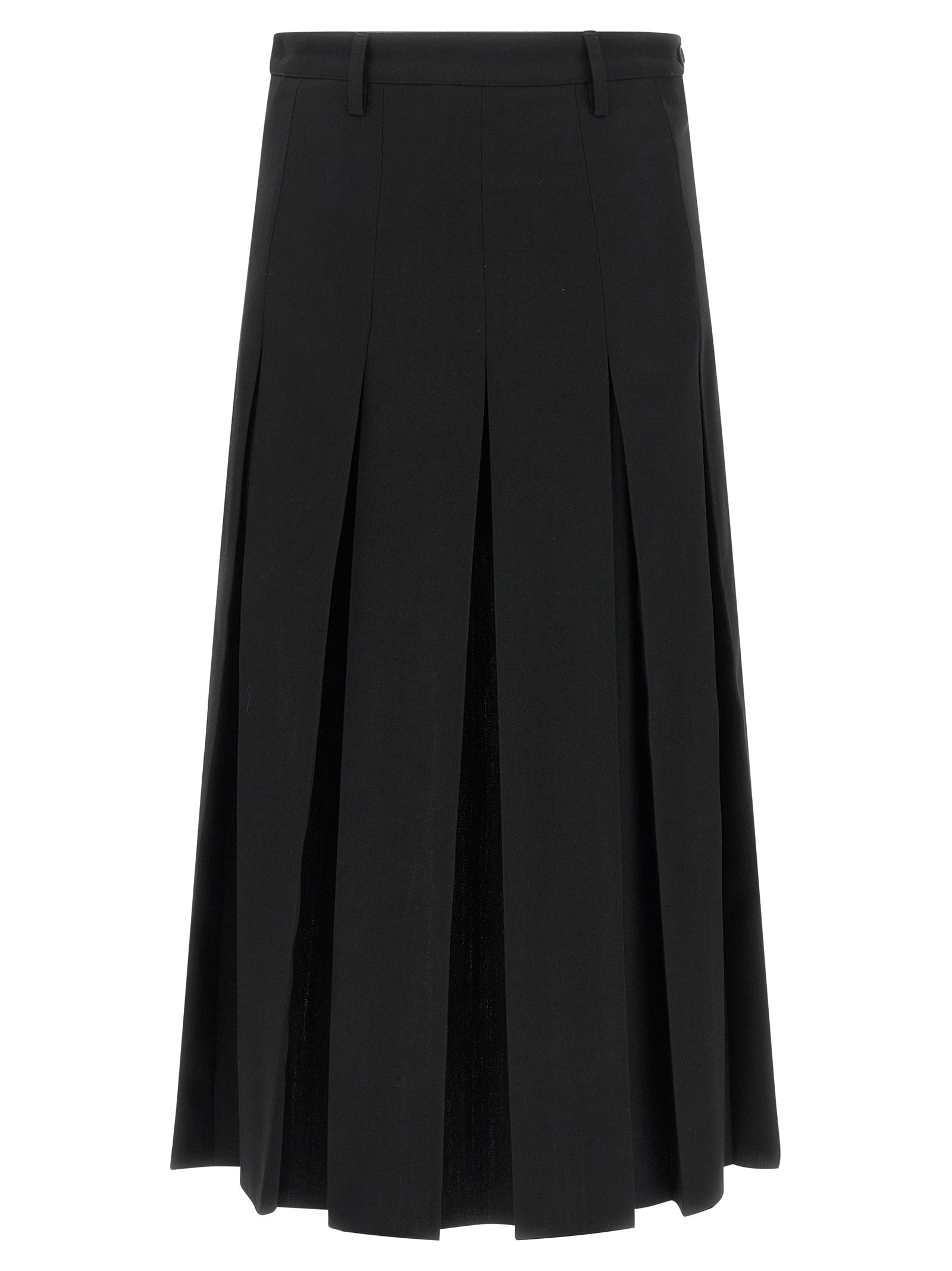 Mm6 Maison Margiela Overlapping Pleated Skirt