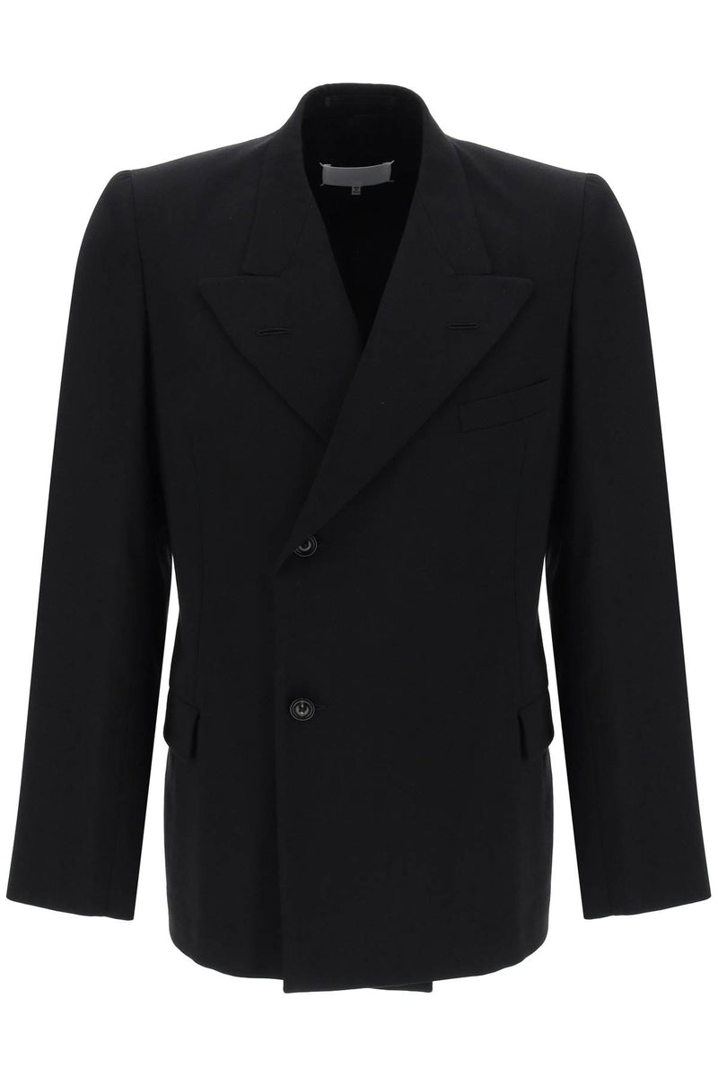 Maison Margiela Double-Breasted Wool Jacket Black