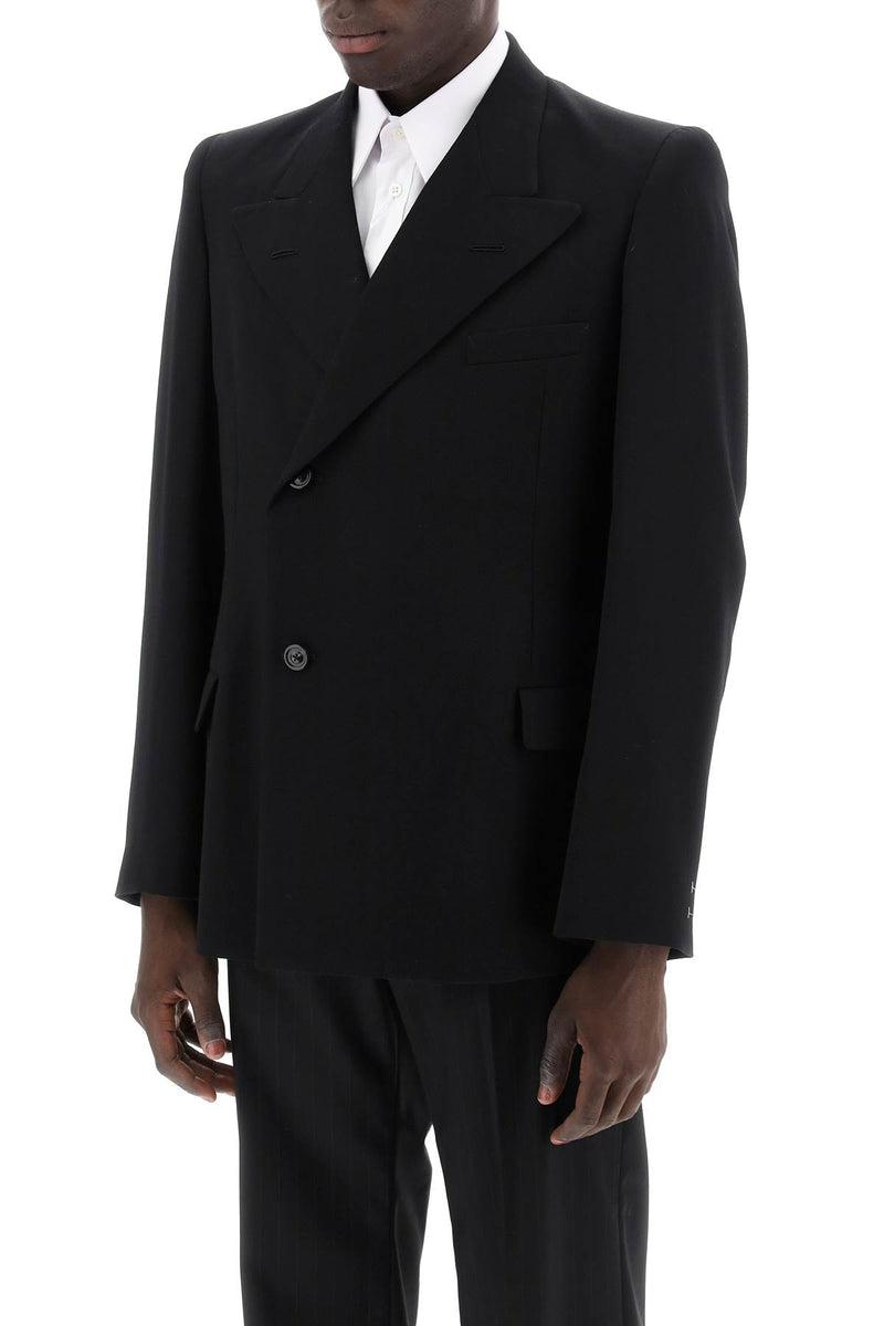 Maison Margiela Double-Breasted Wool Jacket Black