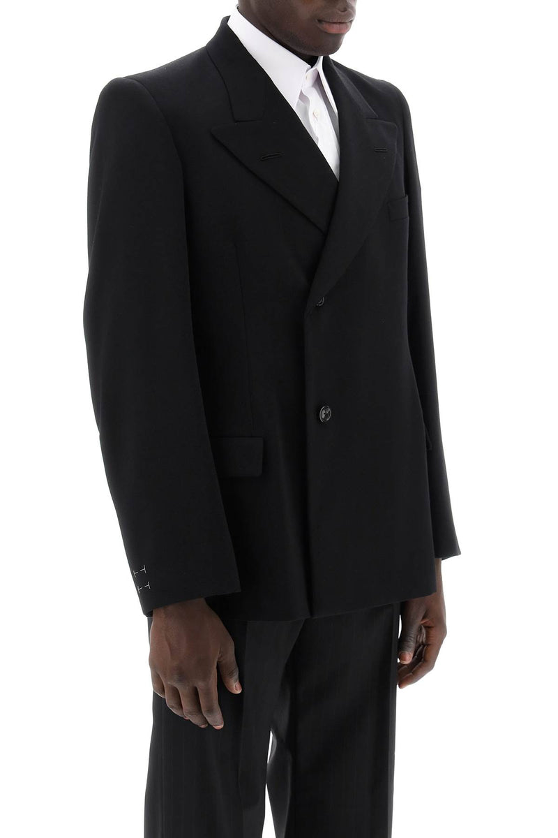 Maison Margiela Double-Breasted Wool Jacket Black