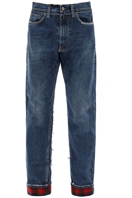 Maison Margiela Pendleton Jeans With Inserts Blue