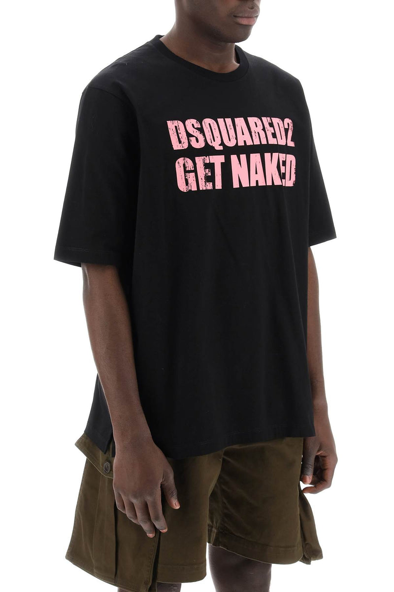 Dsquared2 Skater Fit Printed T-Shirt Black