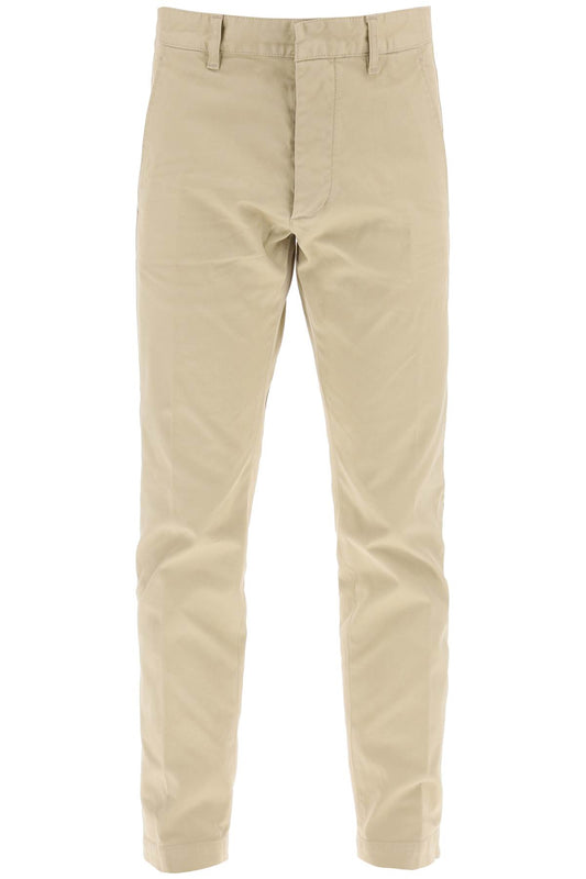 Dsquared2 Cool Guy Pants In Stretch Cotton Beige