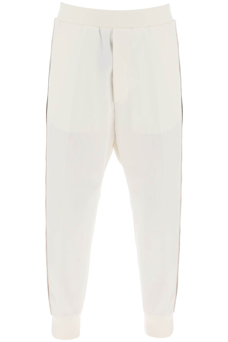 Dsquared2 Wool Blend Tailored Jog Pants White