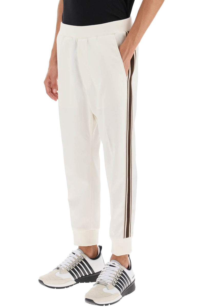 Dsquared2 Wool Blend Tailored Jog Pants White