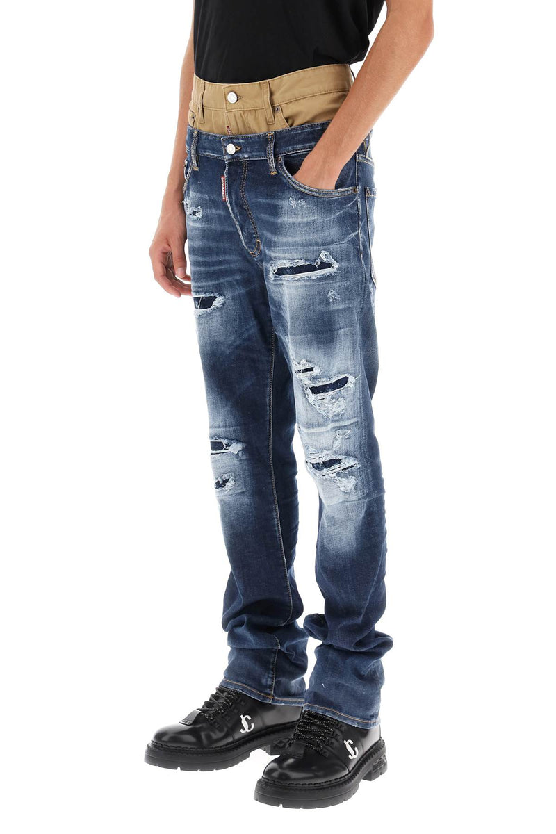 Dsquared2 Medium Ripped Wash Skinny Twin Pack Jeans Blue