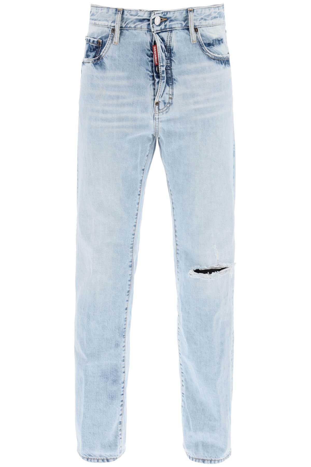 Dsquared2 Light Wash Palm Beach Jeans With 642