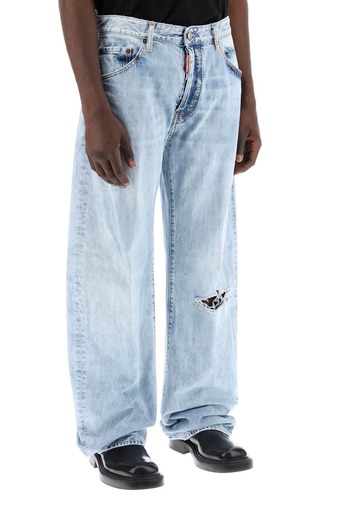 Dsquared2 Oversized Jeans With Destroyed